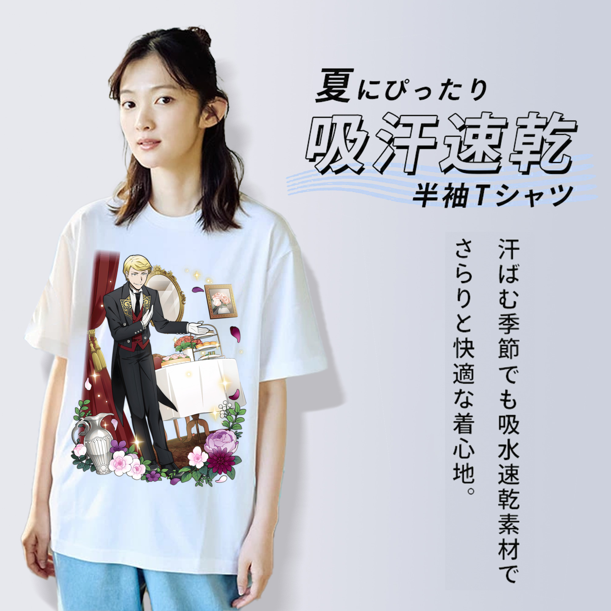 文豪ストレイドッグス Bungo Stray Dogs レディースカジュアルプリントTシャツ（綿100％）