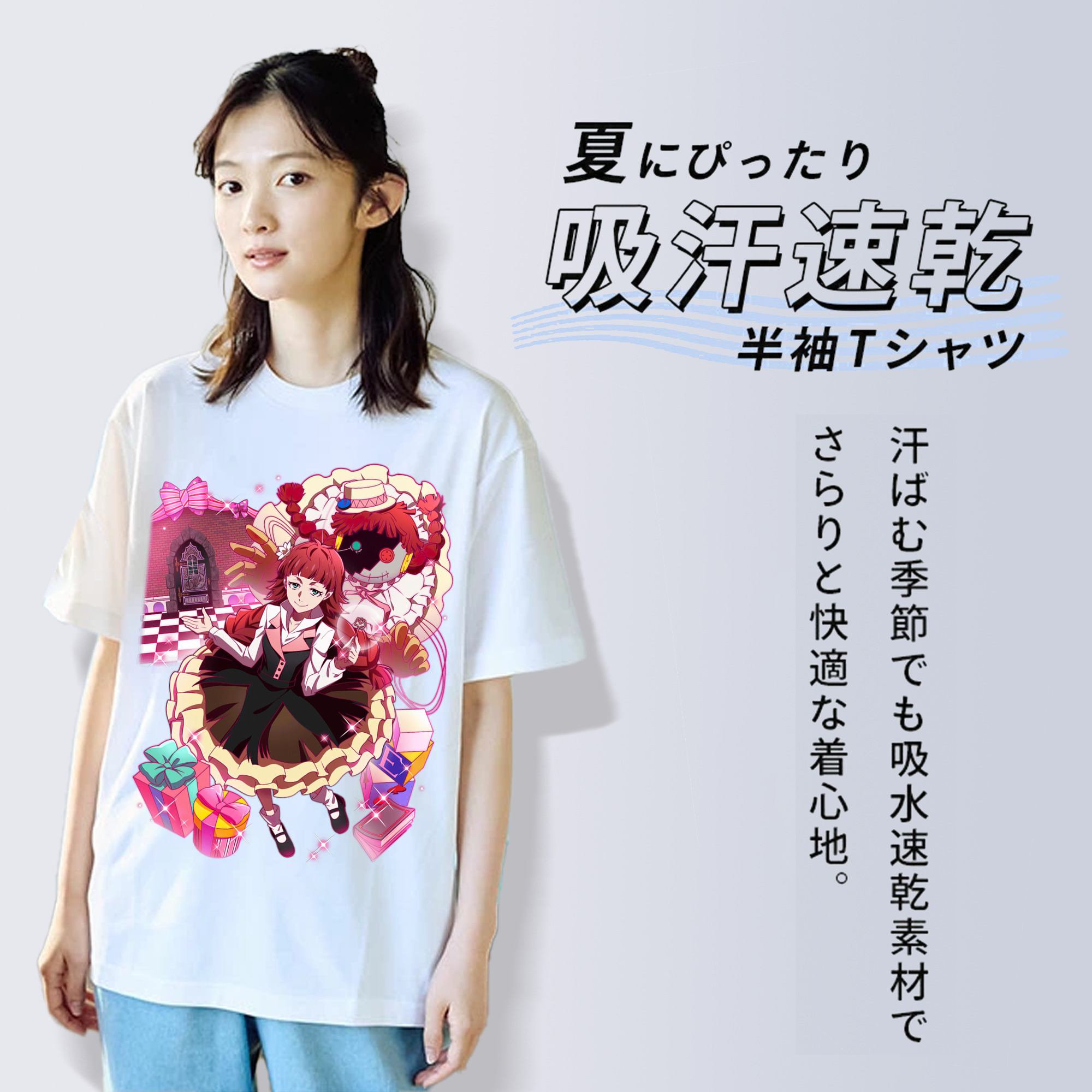 文豪ストレイドッグス Bungo Stray Dogs レディースカジュアルプリントTシャツ（綿100％）