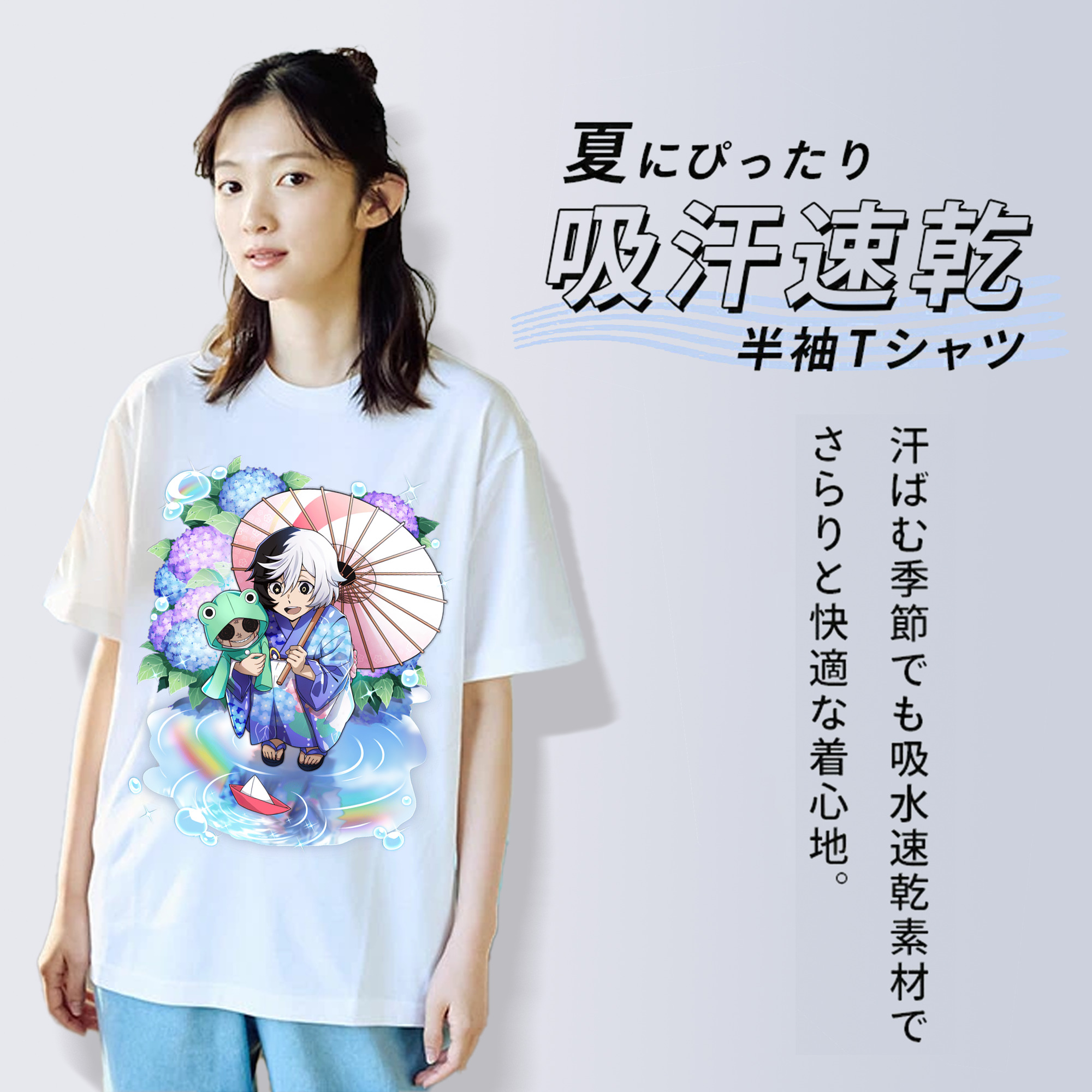 文豪ストレイドッグス Bungo Stray Dogs レディースカジュアルプリントTシャツ（綿100％）