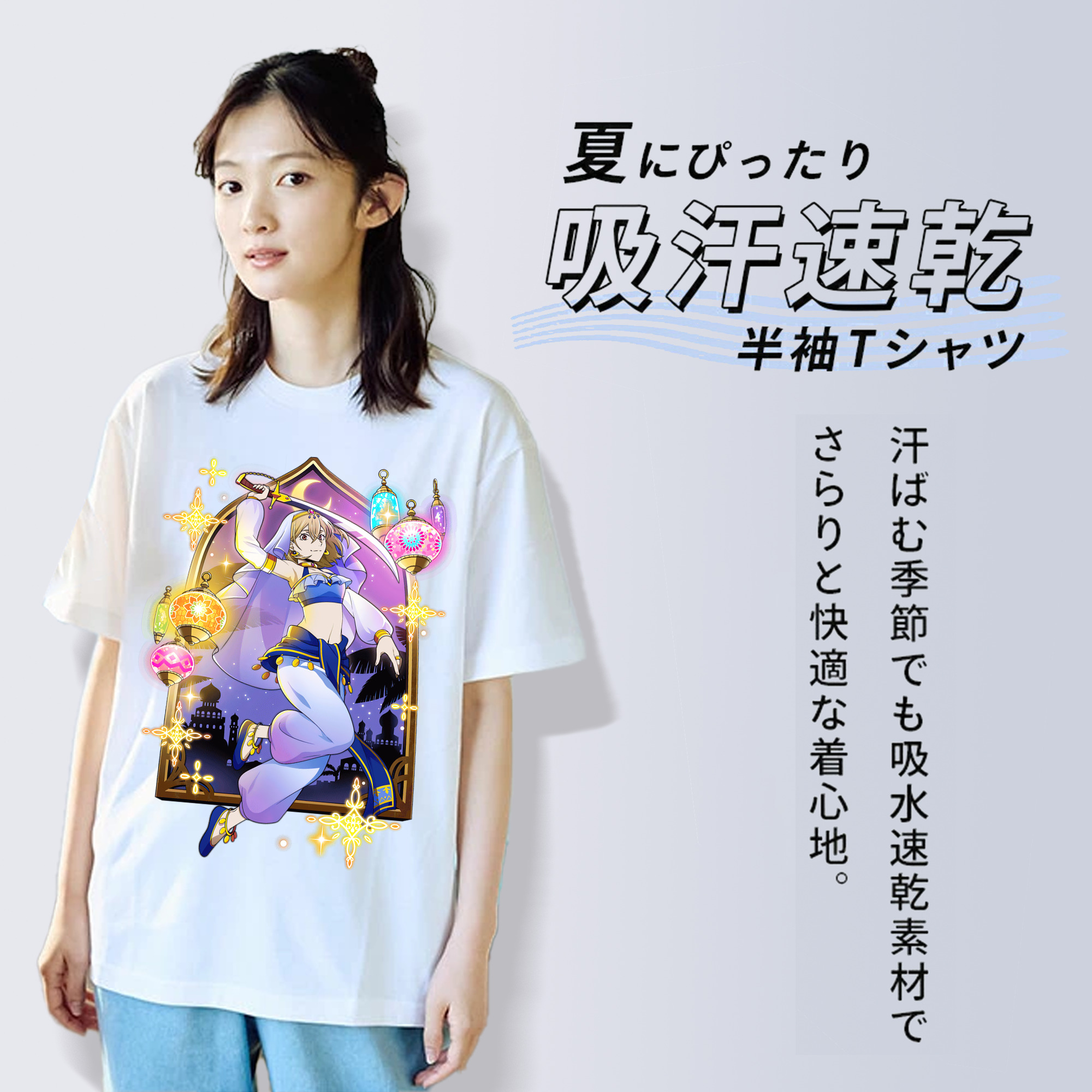 文豪ストレイドッグス Bungo Stray Dogs レディースカジュアルプリントTシャツ（綿100％）