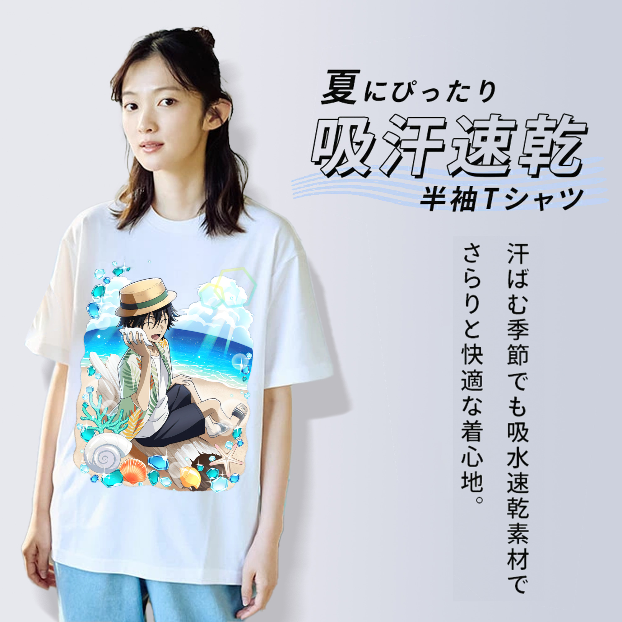 文豪ストレイドッグス Bungo Stray Dogs レディースカジュアルプリントTシャツ（綿100％）