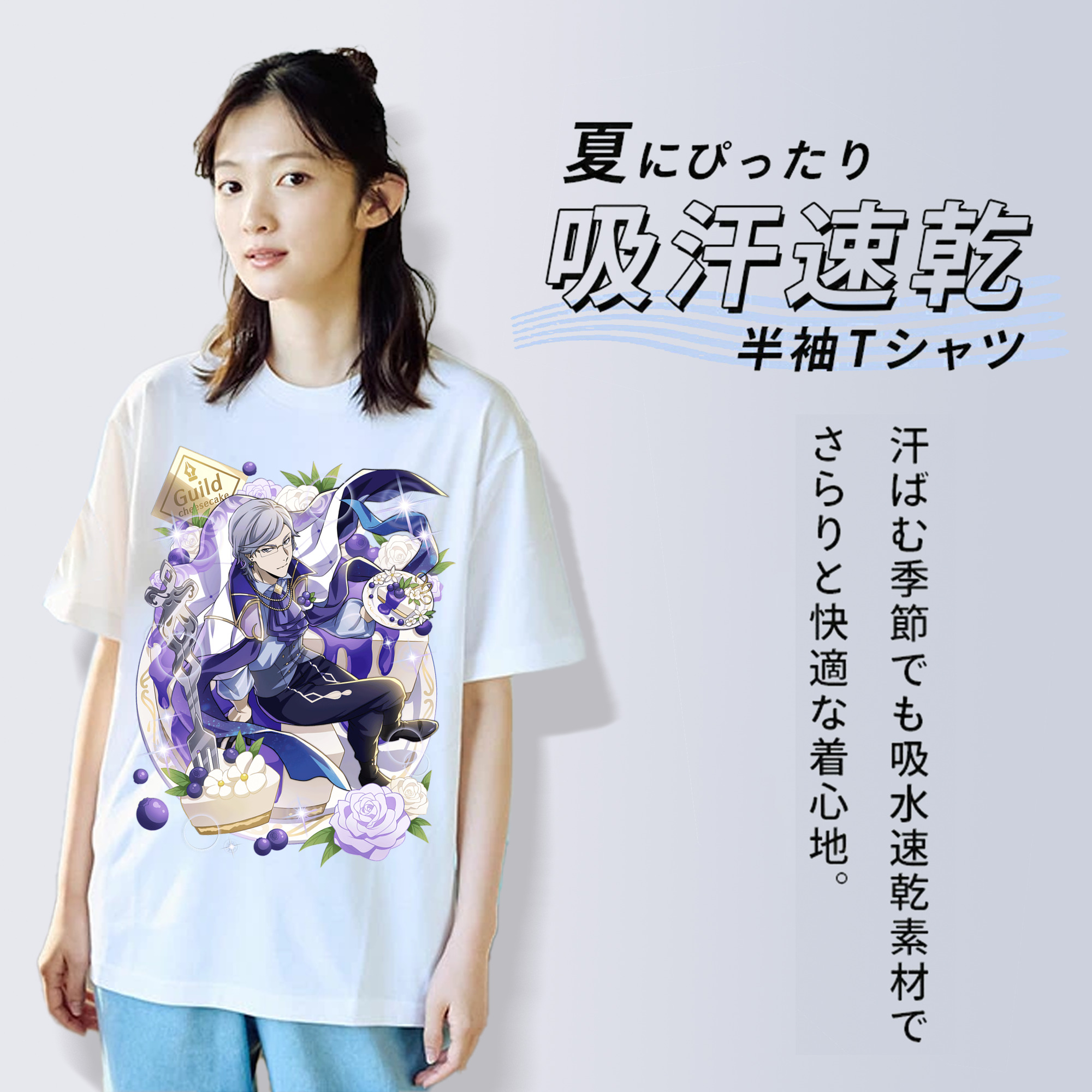 文豪ストレイドッグス Bungo Stray Dogs レディースカジュアルプリントTシャツ（綿100％）