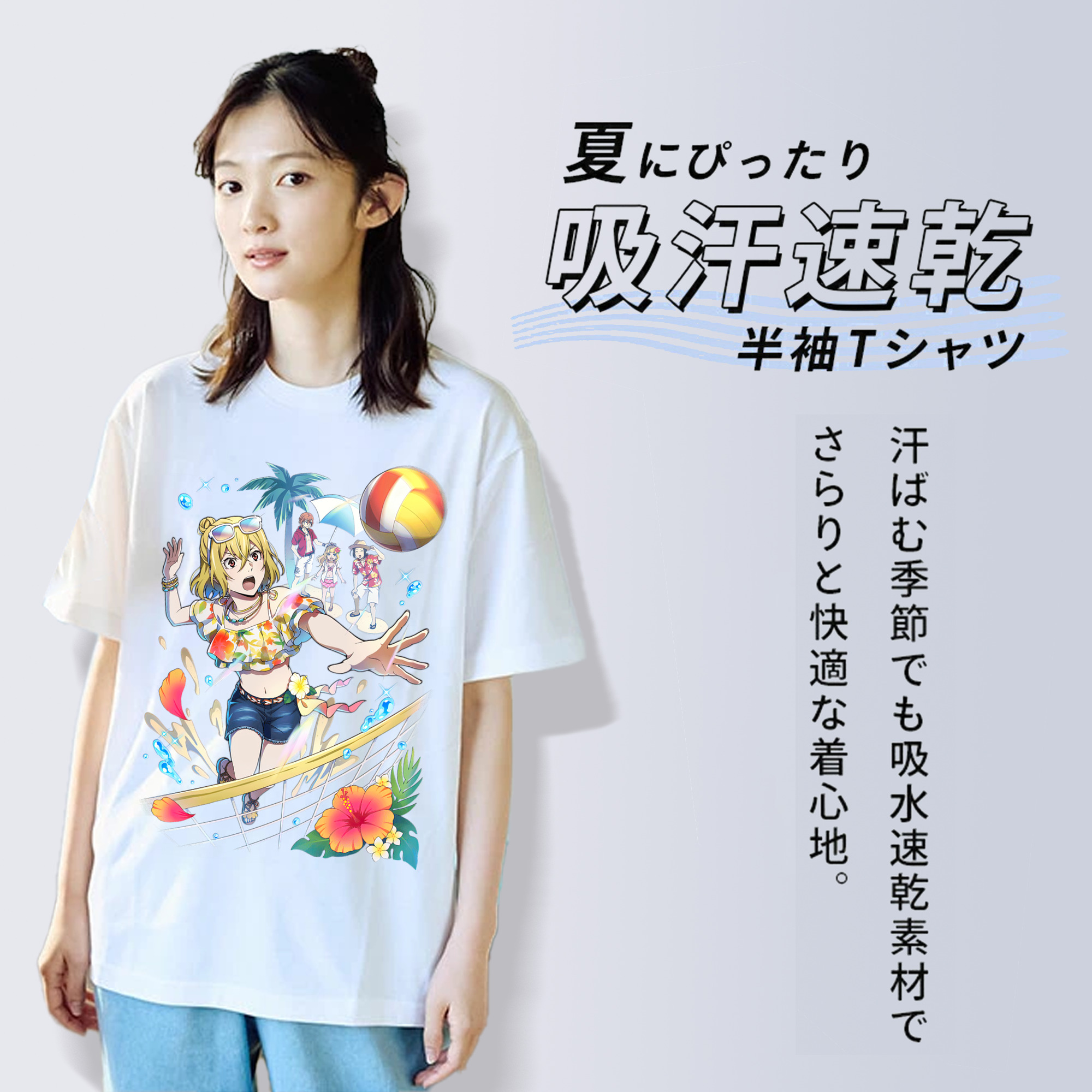 文豪ストレイドッグス Bungo Stray Dogs レディースカジュアルプリントTシャツ（綿100％）