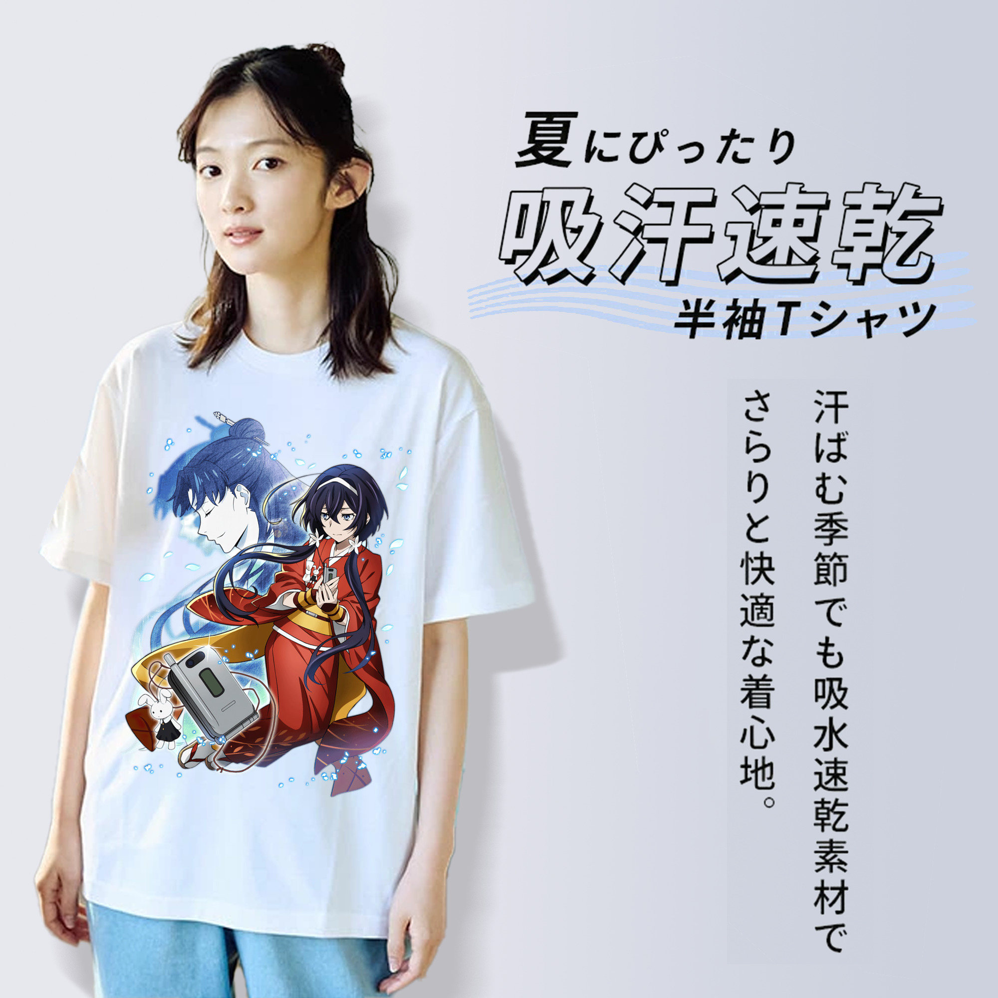 文豪ストレイドッグス Bungo Stray Dogs レディースカジュアルプリントTシャツ（綿100％）