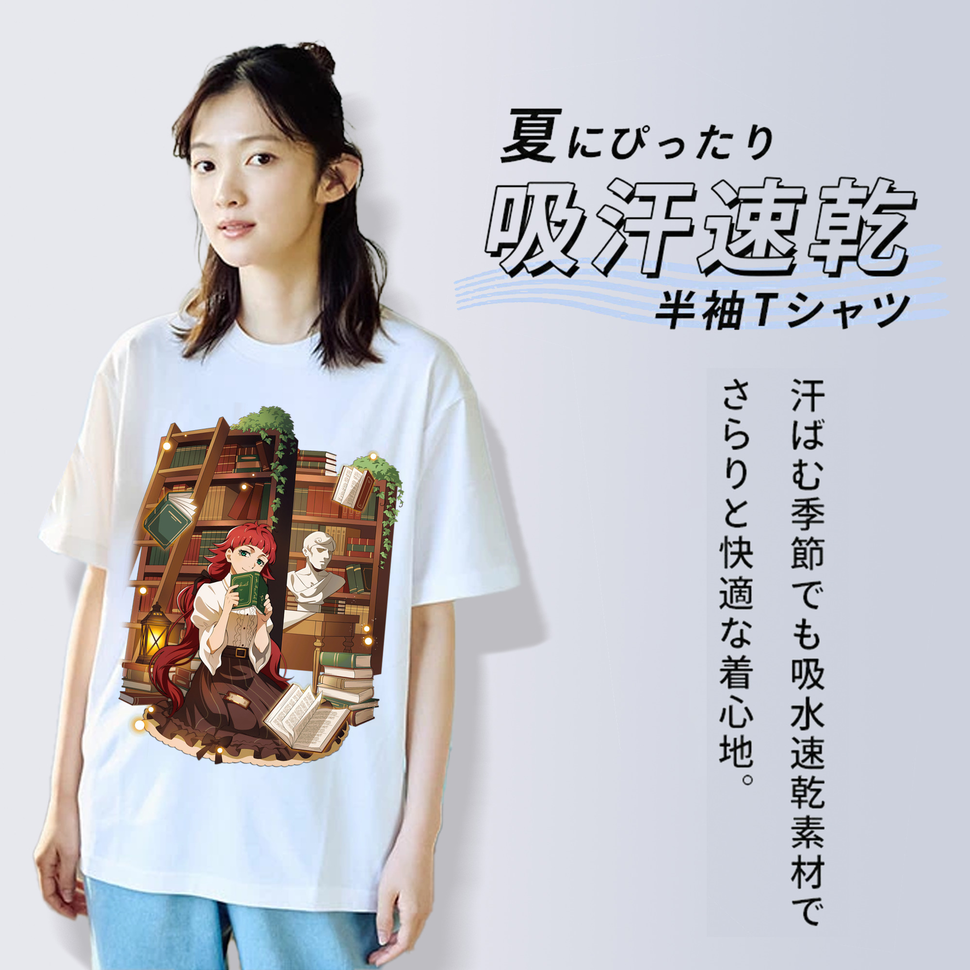 文豪ストレイドッグス Bungo Stray Dogs レディースカジュアルプリントTシャツ（綿100％）