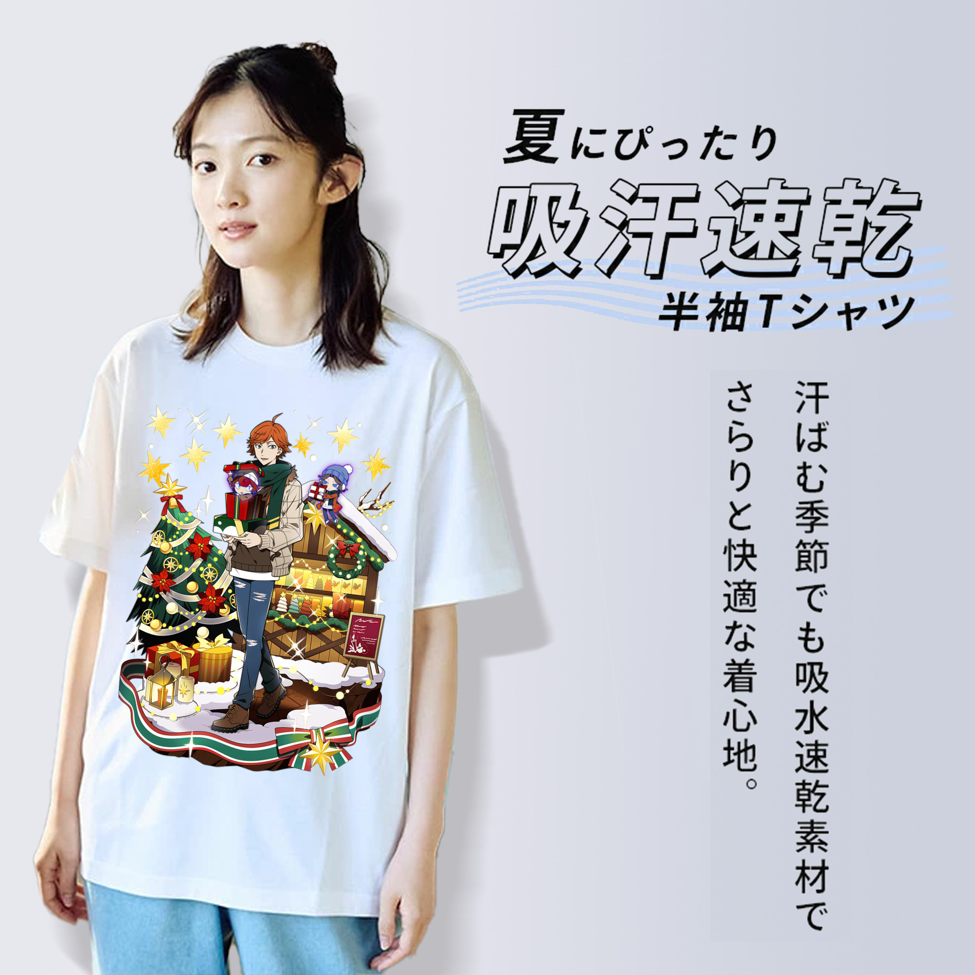 文豪ストレイドッグス Bungo Stray Dogs レディースカジュアルプリントTシャツ（綿100％）
