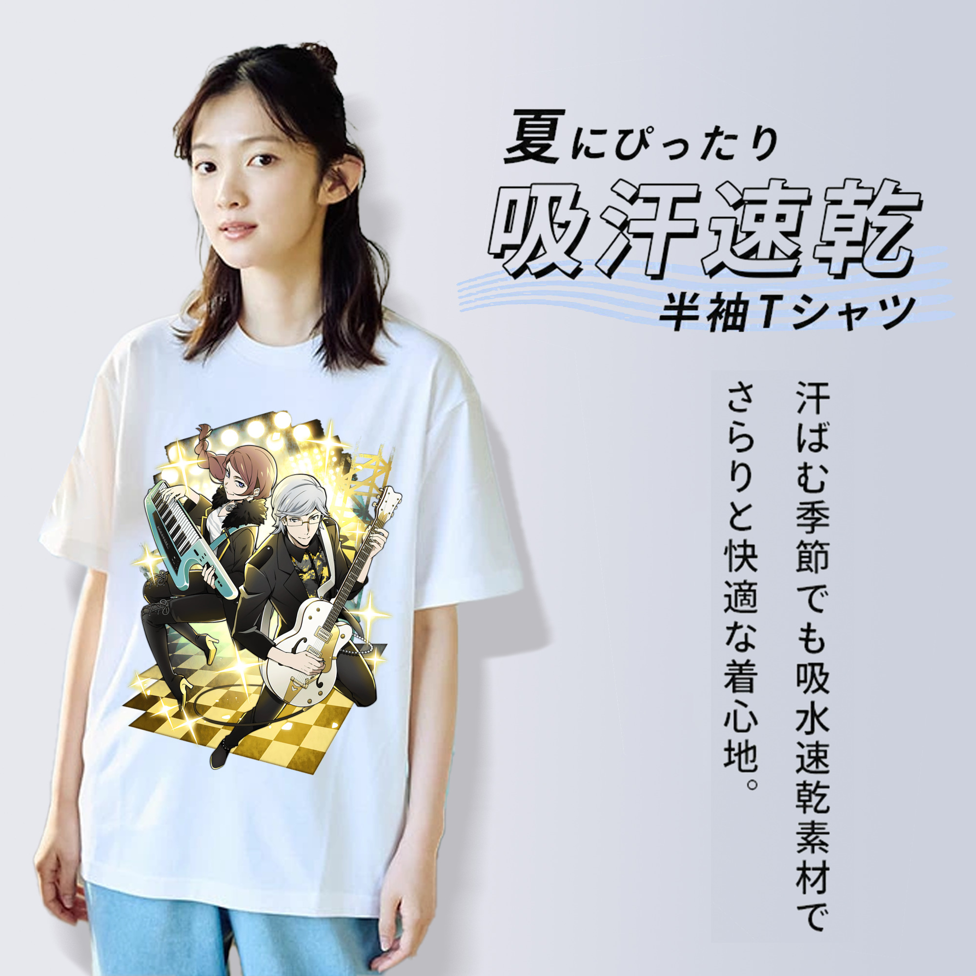 文豪ストレイドッグス Bungo Stray Dogs レディースカジュアルプリントTシャツ（綿100％）
