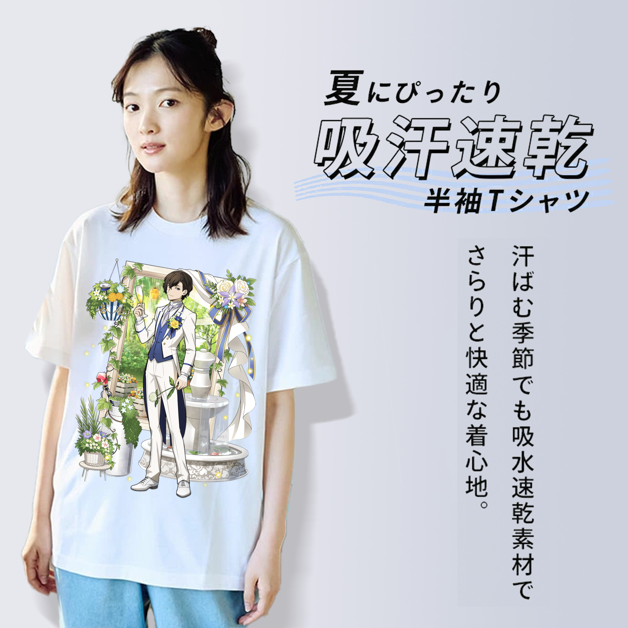文豪ストレイドッグス Bungo Stray Dogs レディースカジュアルプリントTシャツ（綿100％）