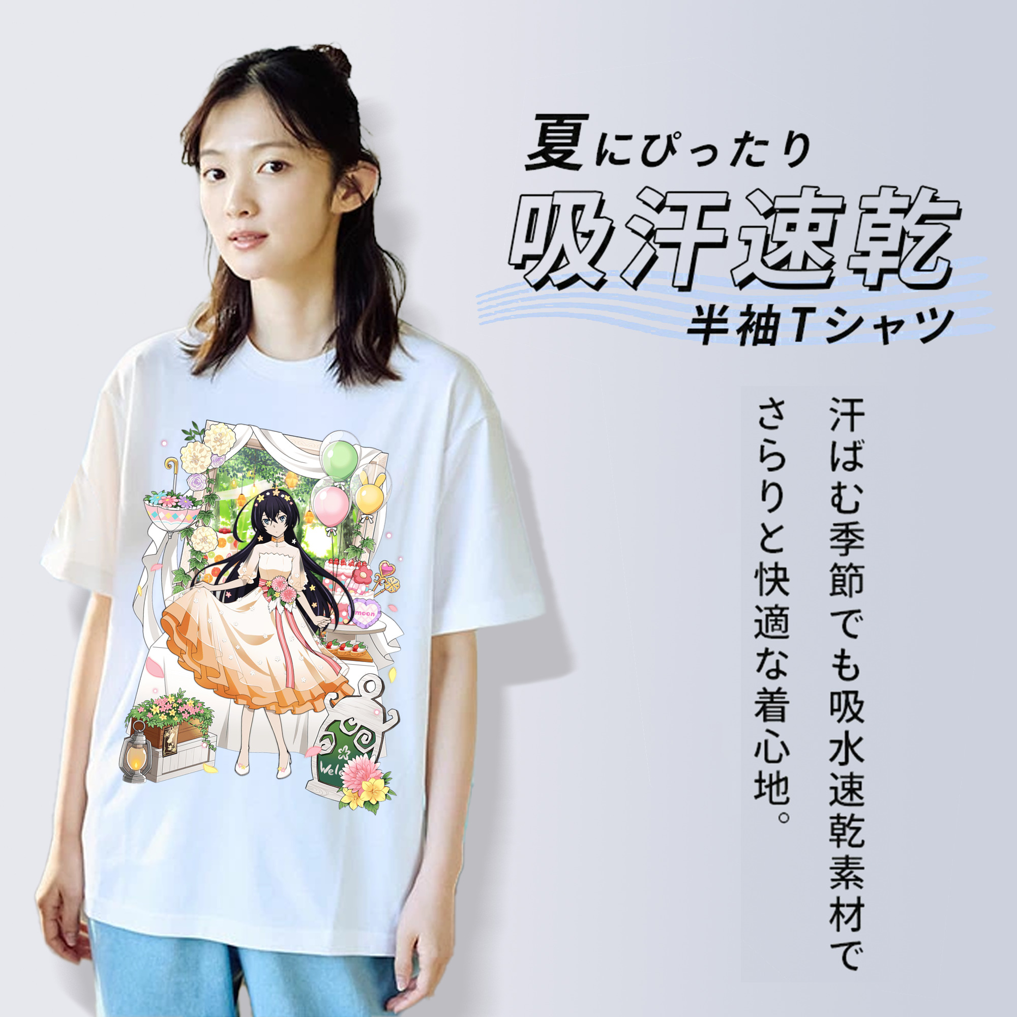 文豪ストレイドッグス Bungo Stray Dogs レディースカジュアルプリントTシャツ（綿100％）