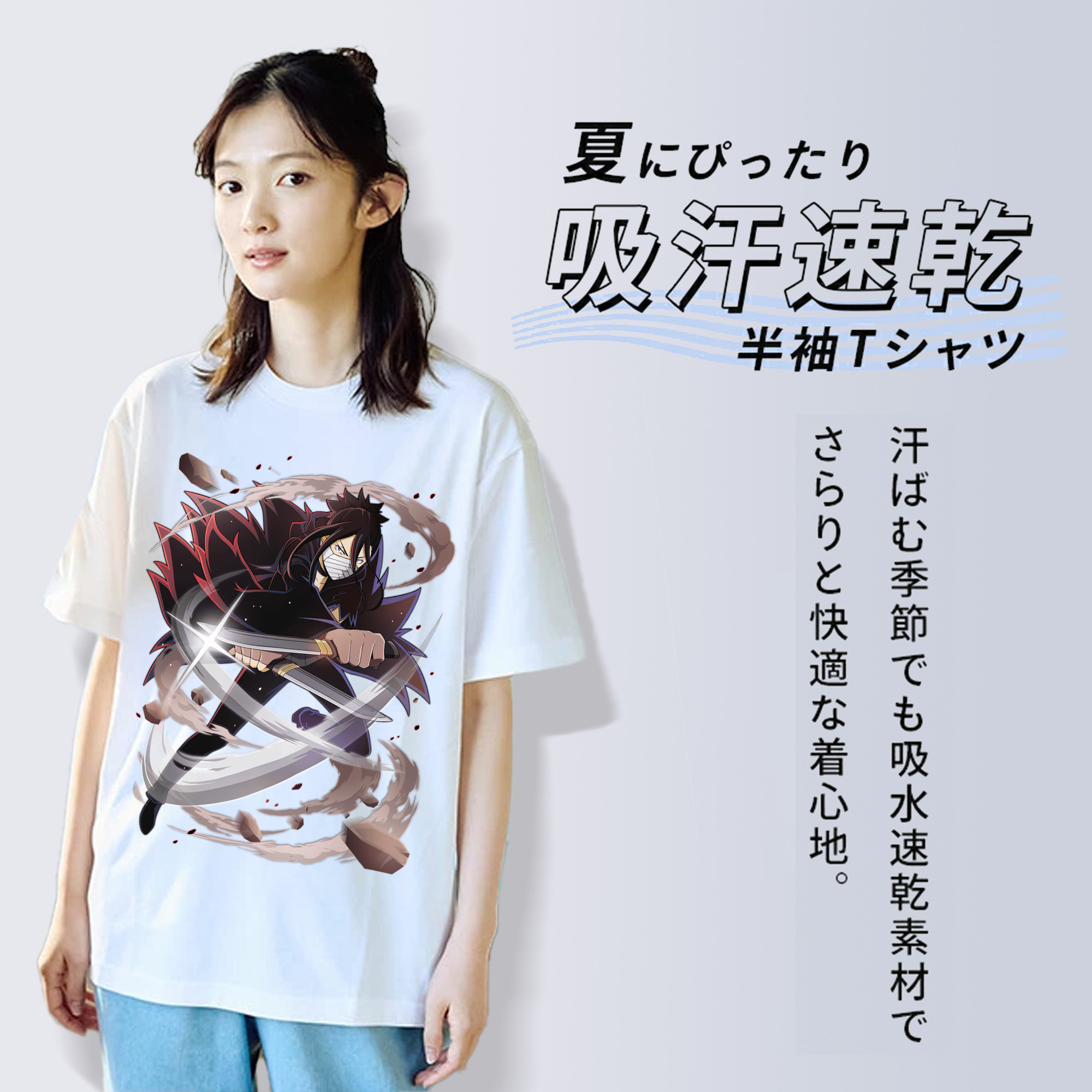 文豪ストレイドッグス Bungo Stray Dogs レディースカジュアルプリントTシャツ（綿100％）