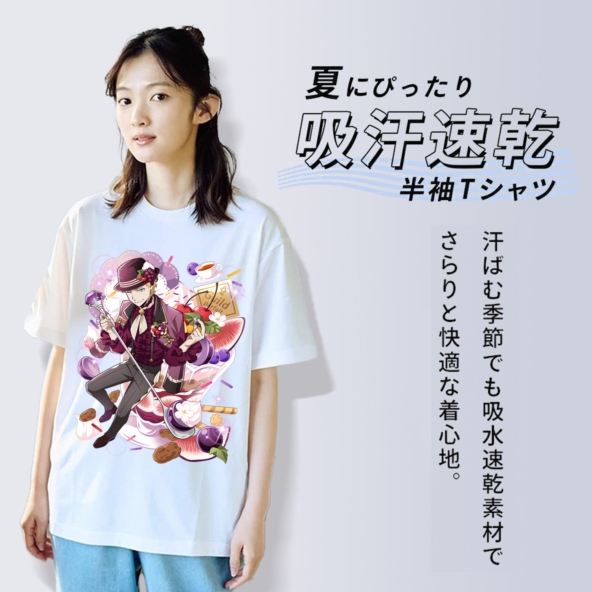 文豪ストレイドッグス Bungo Stray Dogs レディースカジュアルプリントTシャツ（綿100％）
