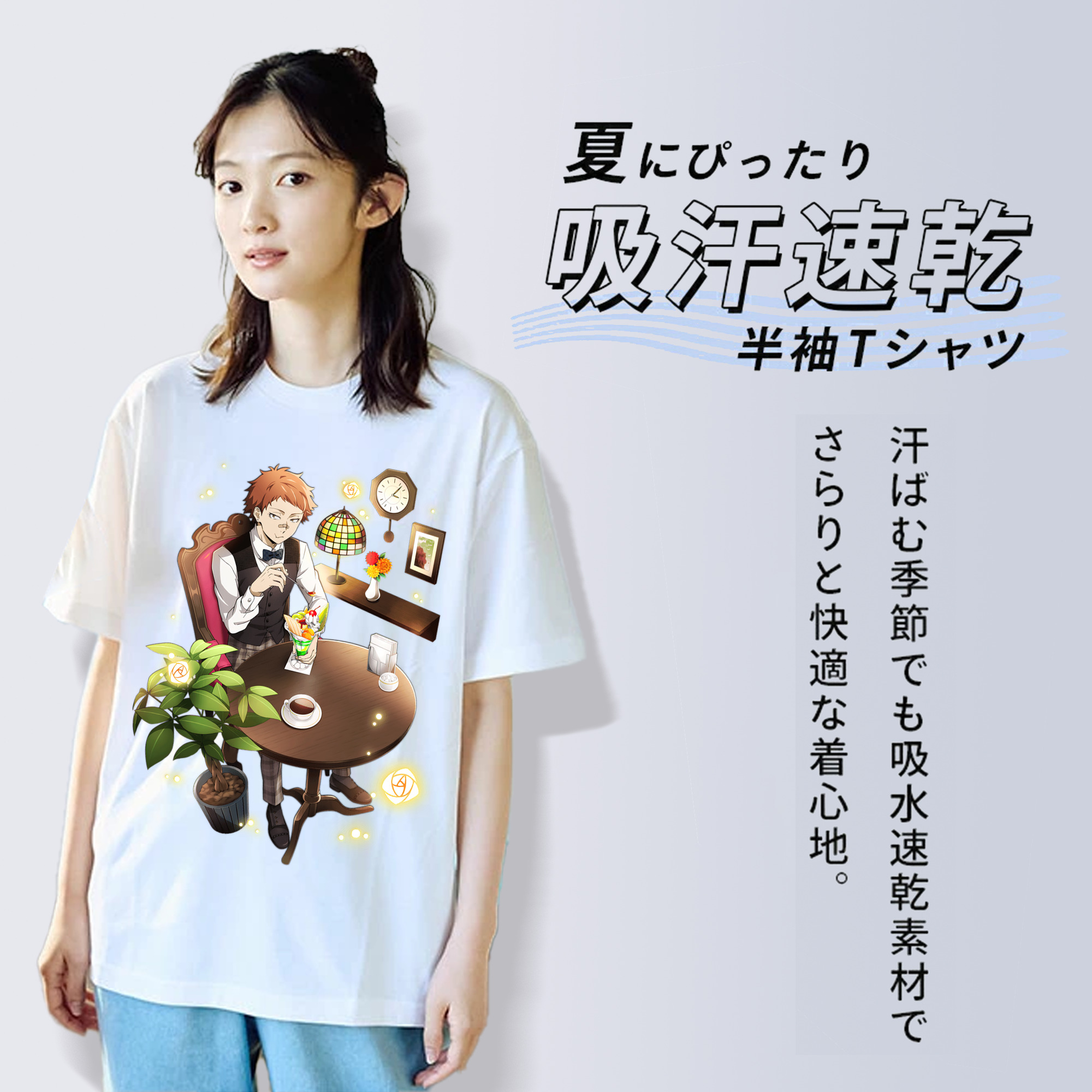 文豪ストレイドッグス Bungo Stray Dogs レディースカジュアルプリントTシャツ（綿100％）
