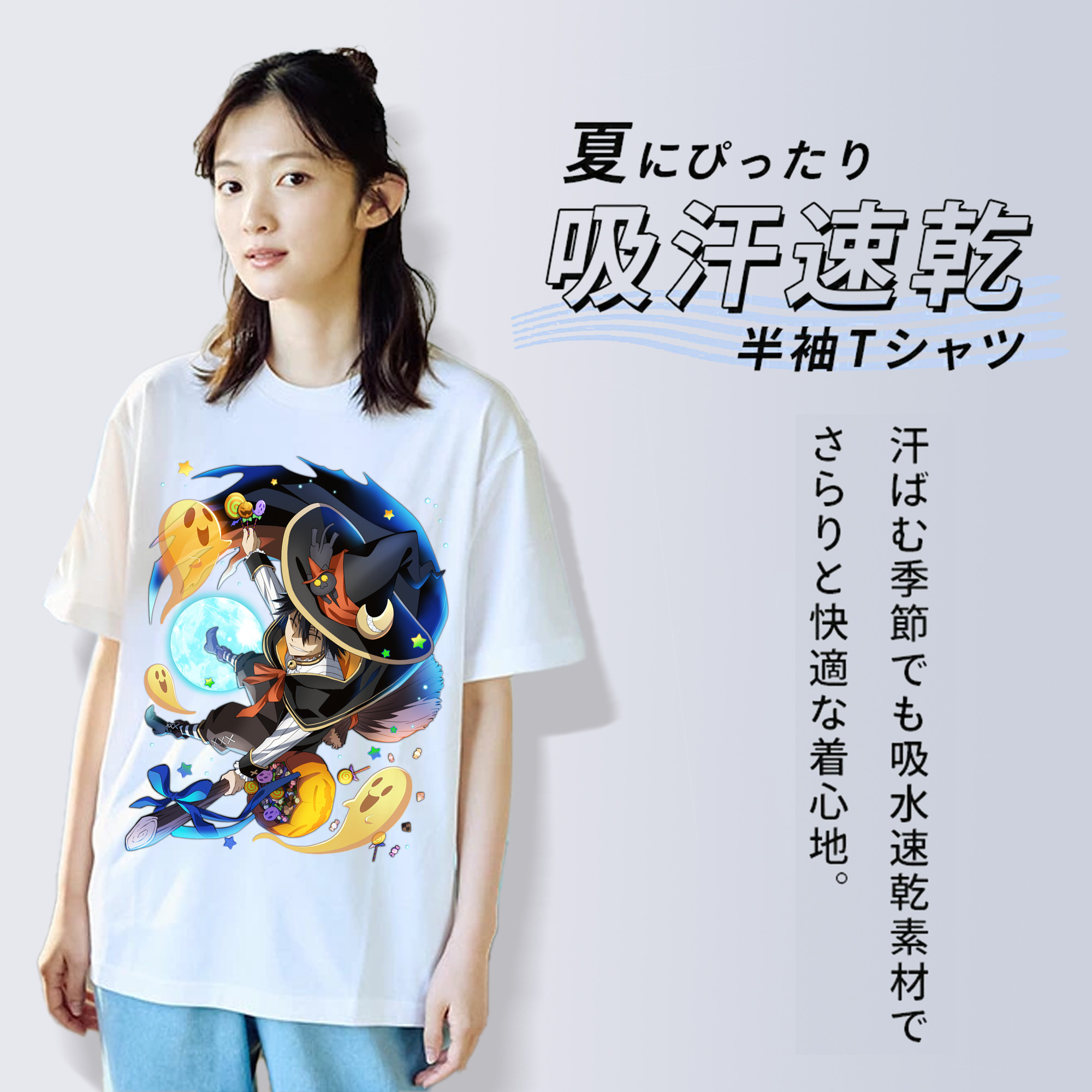 文豪ストレイドッグス Bungo Stray Dogs レディースカジュアルプリントTシャツ（綿100％）