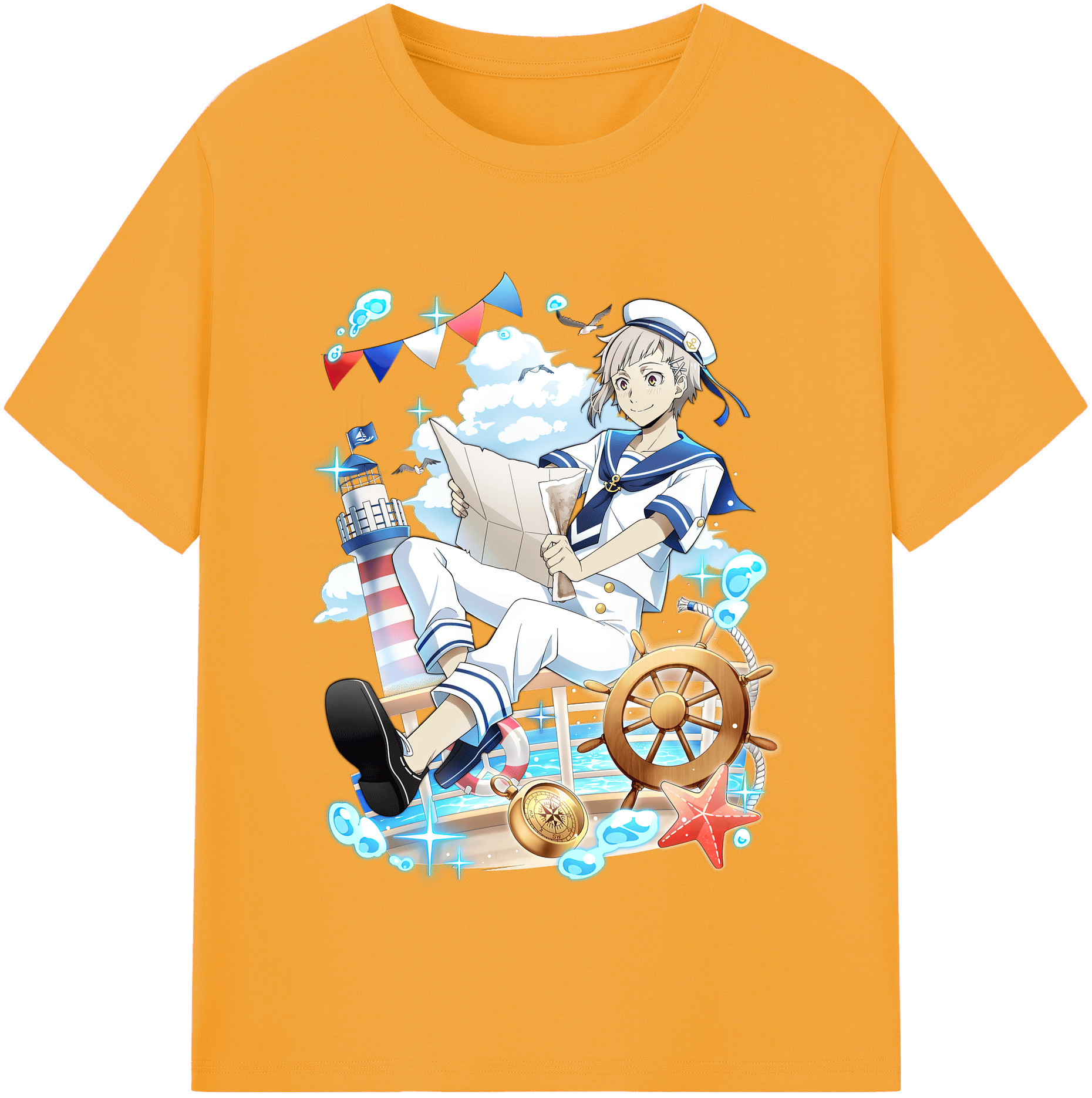 （画像用） 文豪ストレイドッグス Bungo Stray Dogs レディースカジュアルプリントTシャツ（綿100％）
