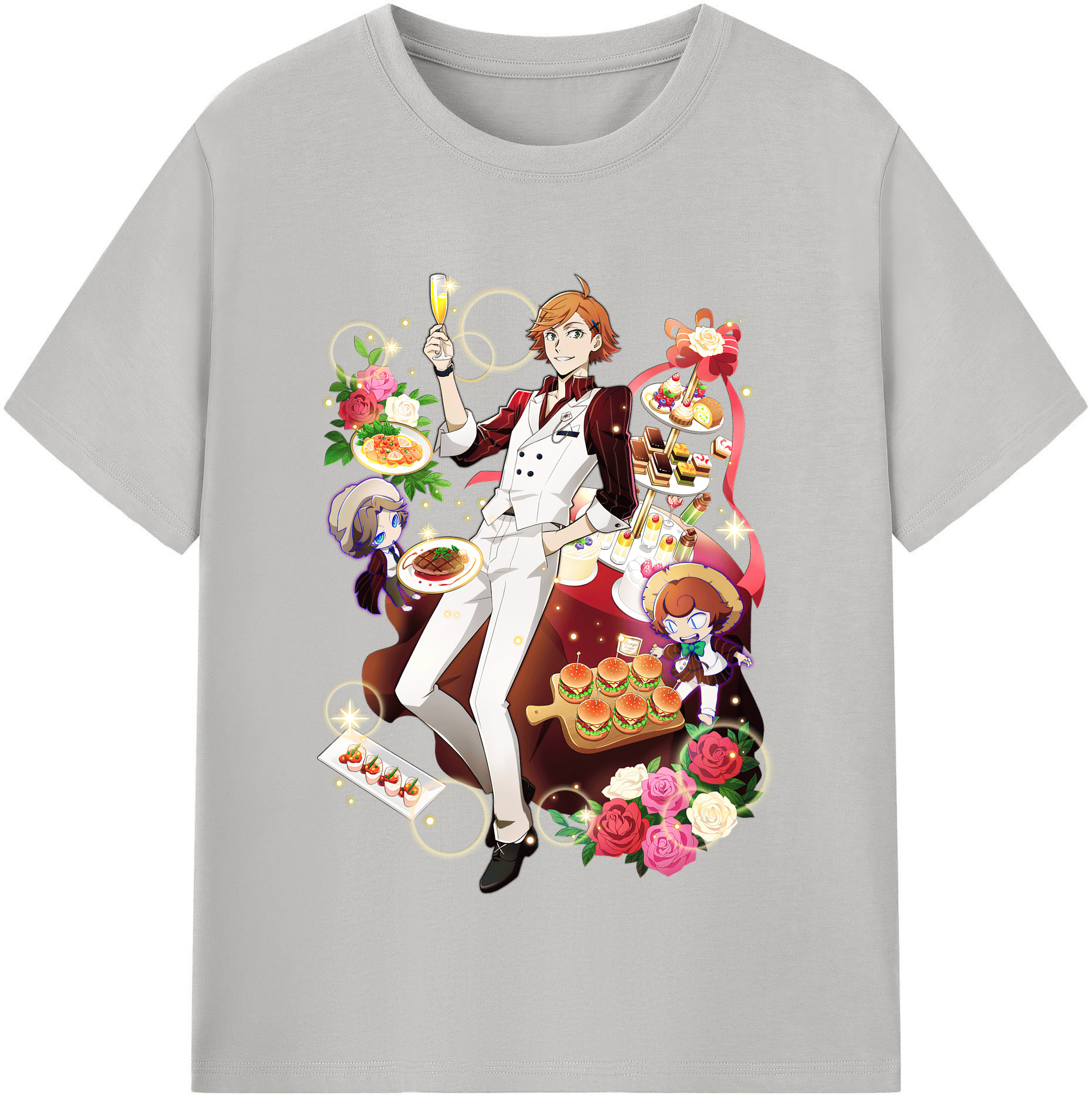 （画像用） 文豪ストレイドッグス Bungo Stray Dogs レディースカジュアルプリントTシャツ（綿100％）