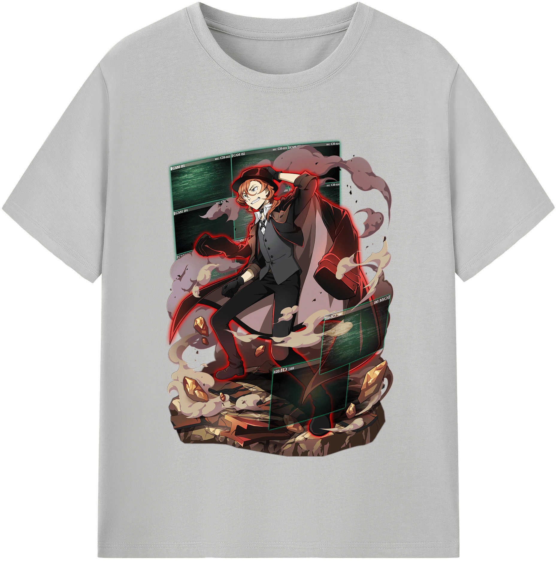 （画像用） 文豪ストレイドッグス Bungo Stray Dogs レディースカジュアルプリントTシャツ（綿100％）