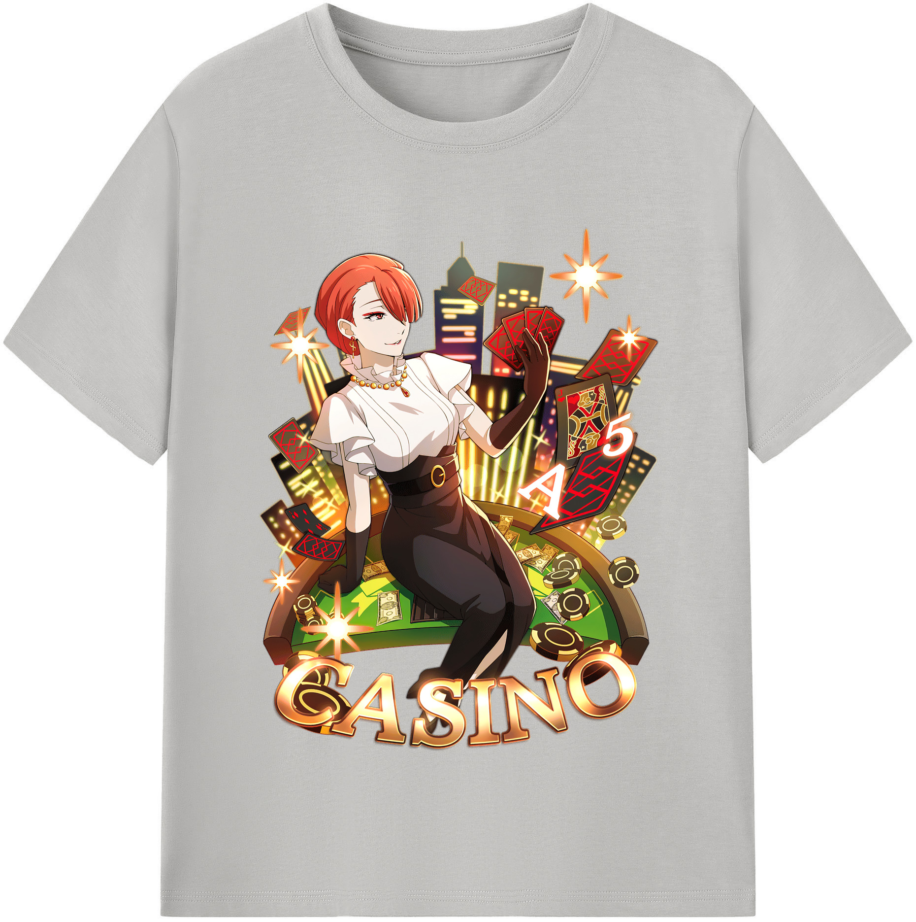 （画像用） 文豪ストレイドッグス Bungo Stray Dogs レディースカジュアルプリントTシャツ（綿100％）