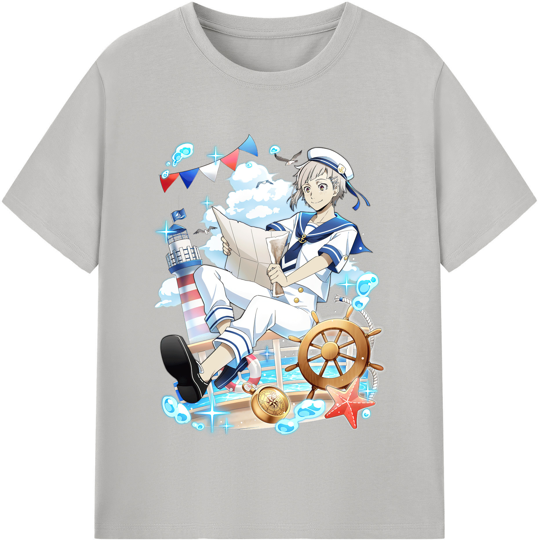（画像用） 文豪ストレイドッグス Bungo Stray Dogs レディースカジュアルプリントTシャツ（綿100％）