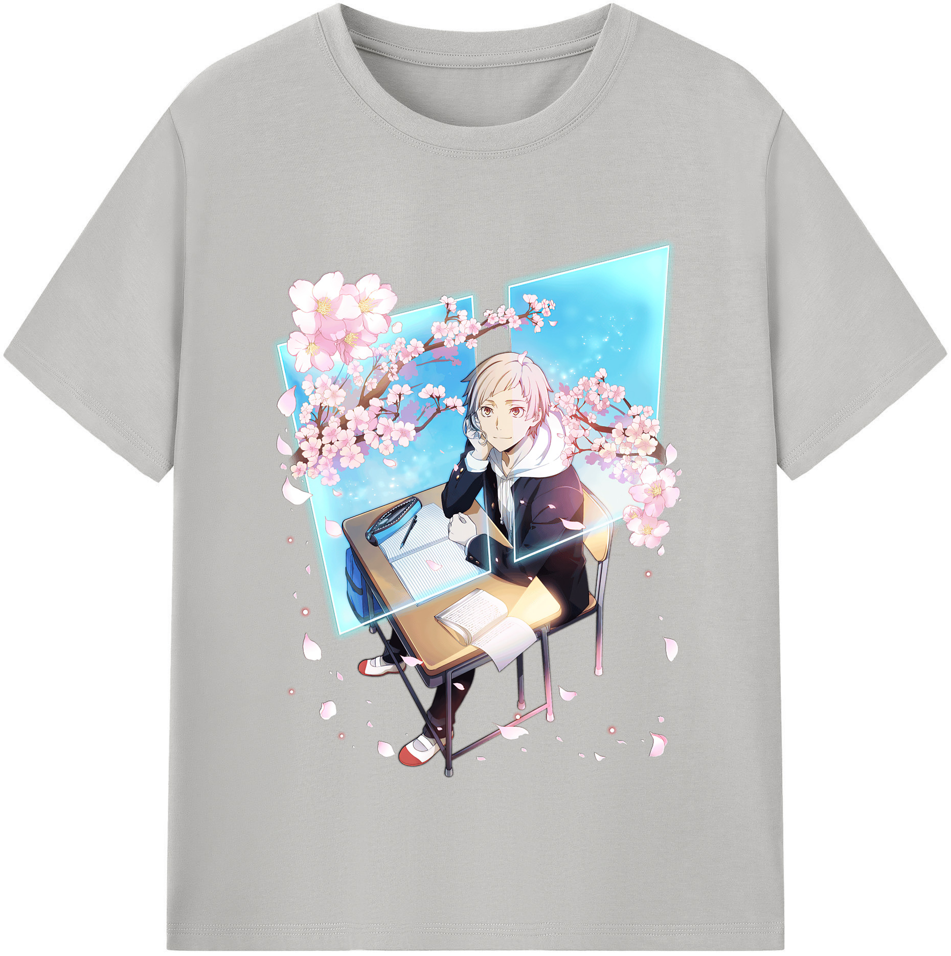 （画像用） 文豪ストレイドッグス Bungo Stray Dogs レディースカジュアルプリントTシャツ（綿100％）