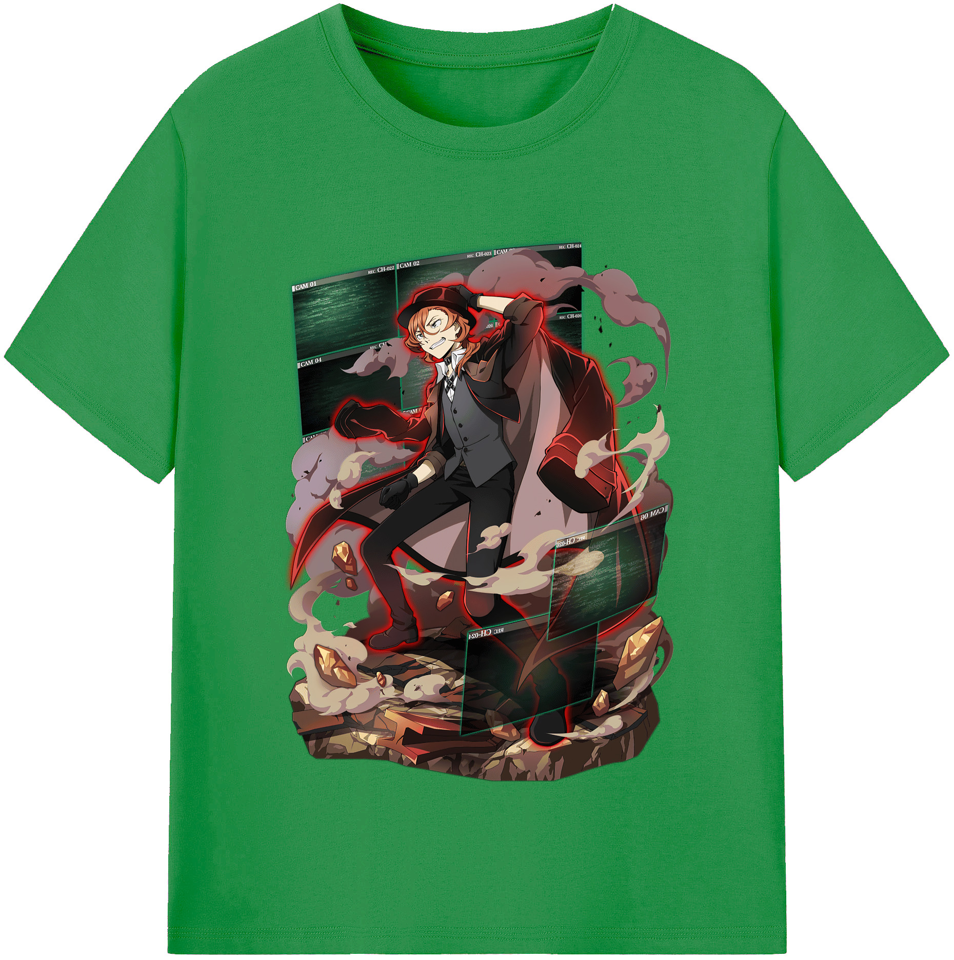 （画像用） 文豪ストレイドッグス Bungo Stray Dogs レディースカジュアルプリントTシャツ（綿100％）