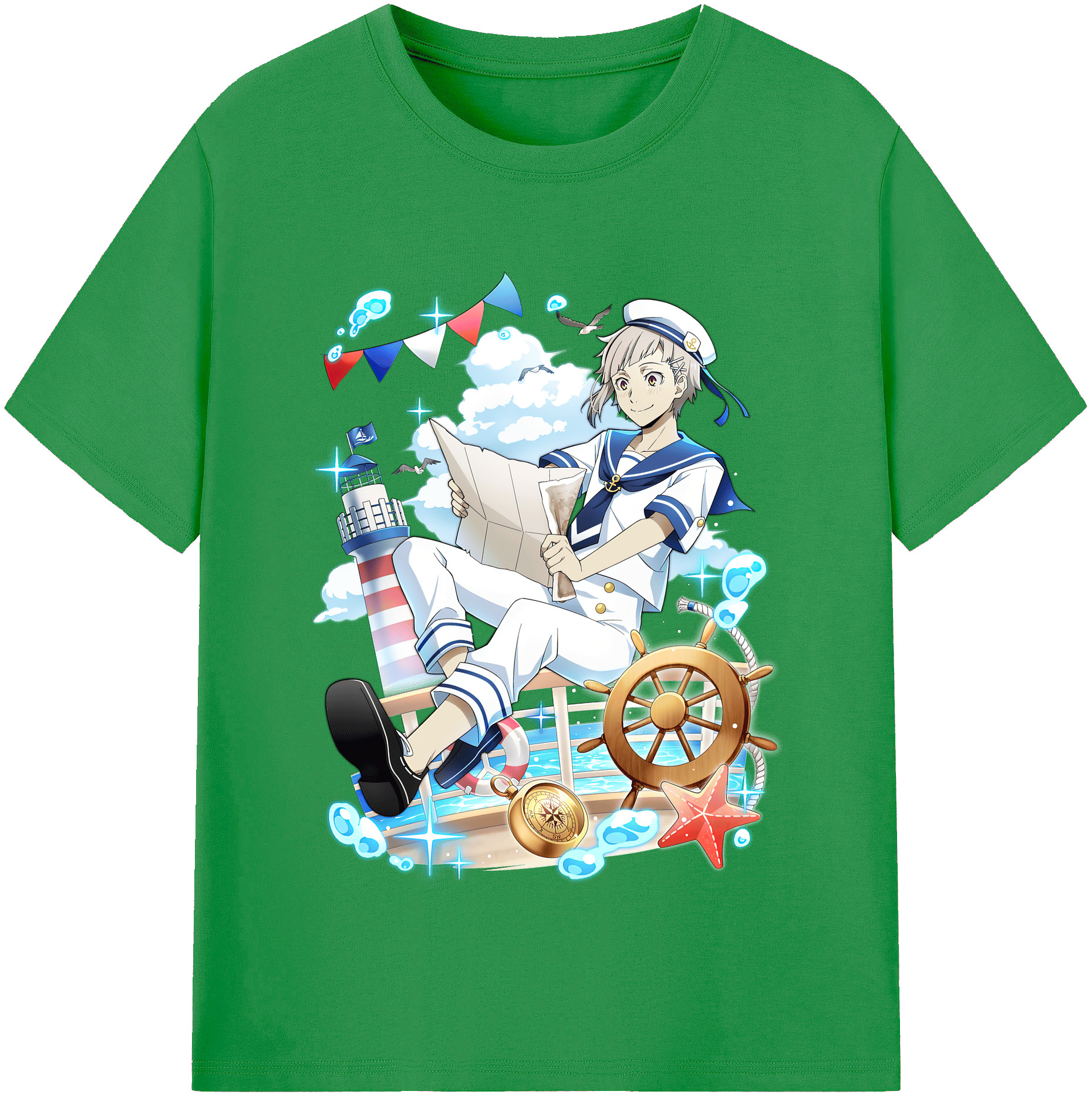 （画像用） 文豪ストレイドッグス Bungo Stray Dogs レディースカジュアルプリントTシャツ（綿100％）