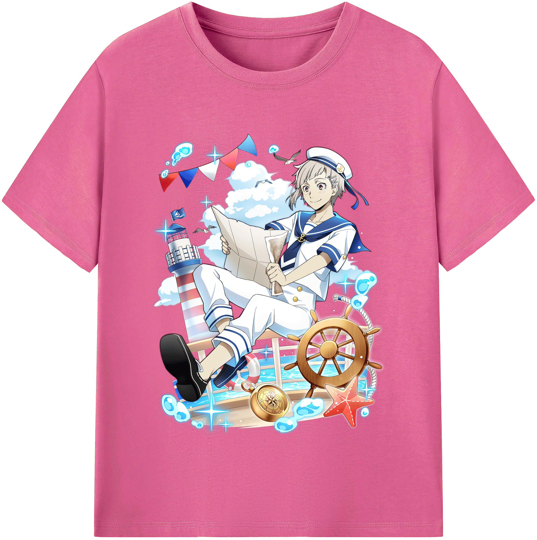 （画像用） 文豪ストレイドッグス Bungo Stray Dogs レディースカジュアルプリントTシャツ（綿100％）