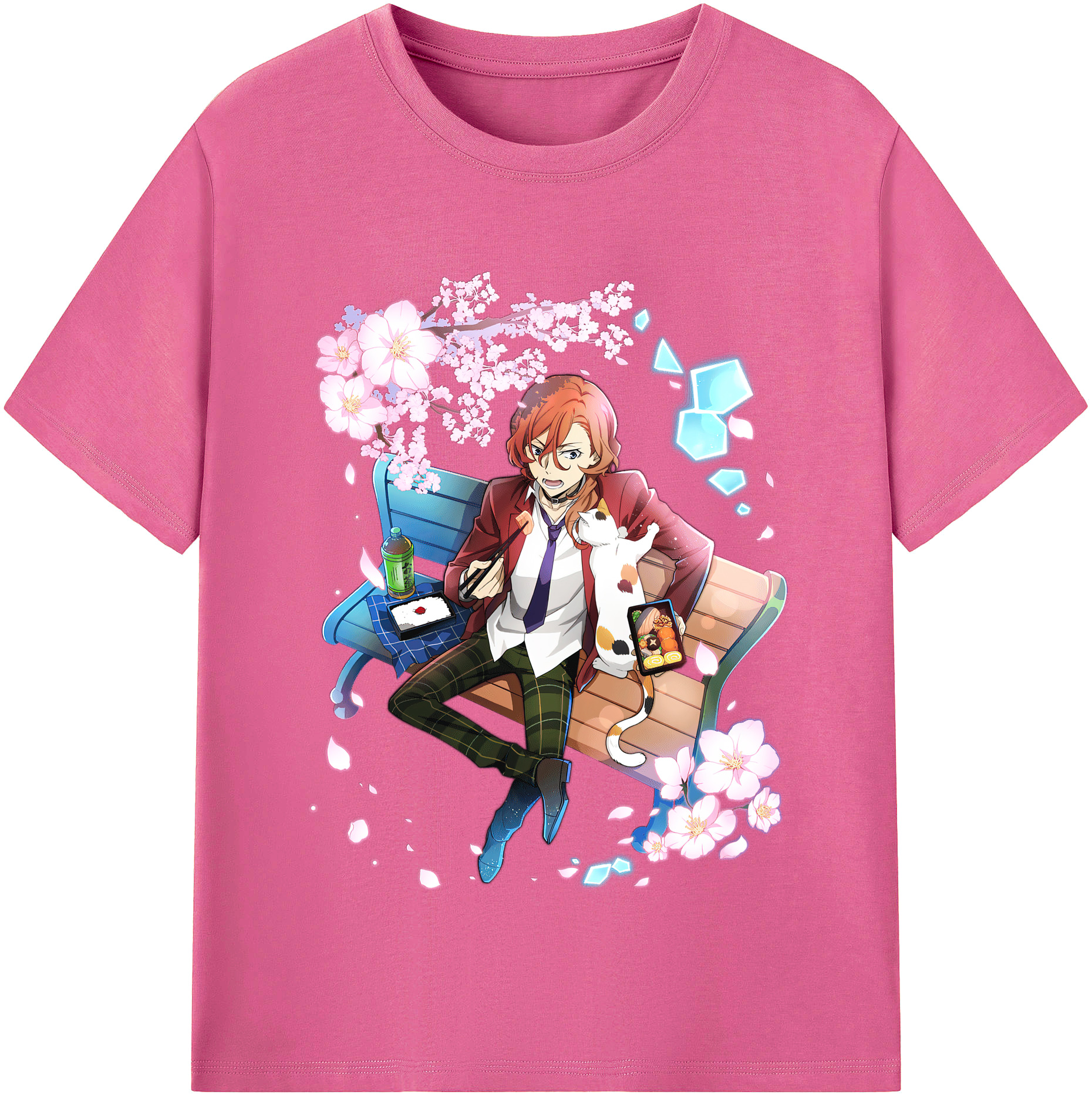 （画像用） 文豪ストレイドッグス Bungo Stray Dogs レディースカジュアルプリントTシャツ（綿100％）