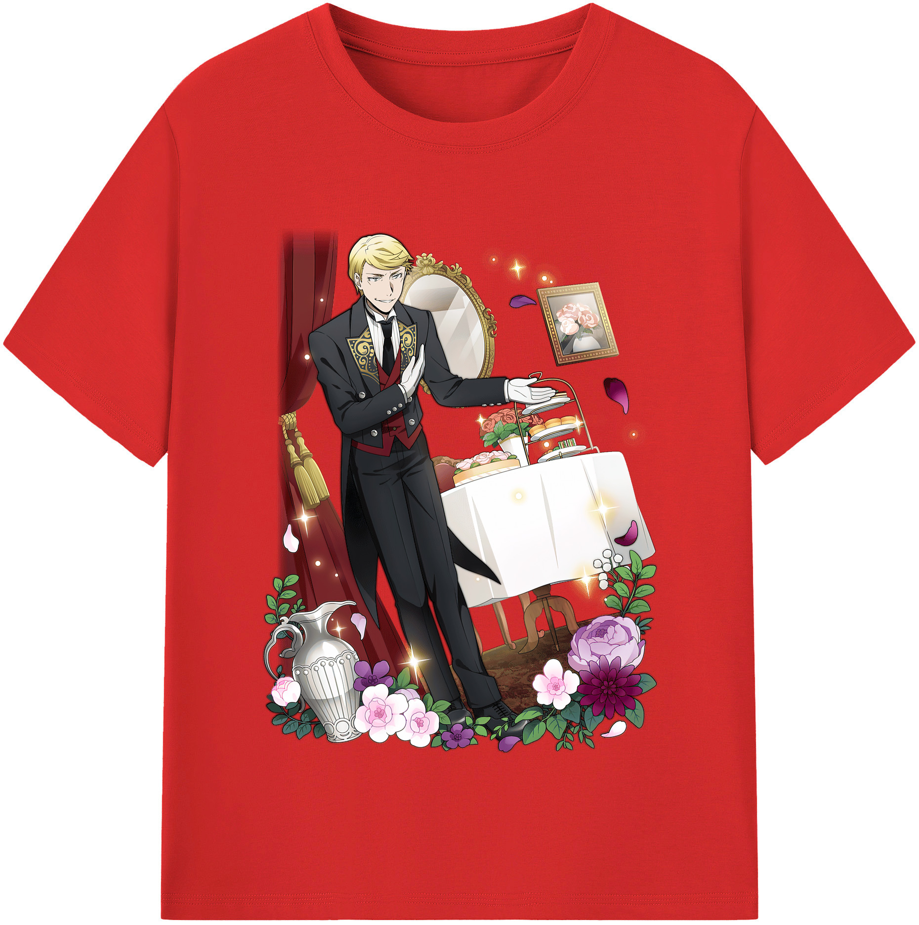 （画像用） 文豪ストレイドッグス Bungo Stray Dogs レディースカジュアルプリントTシャツ（綿100％）