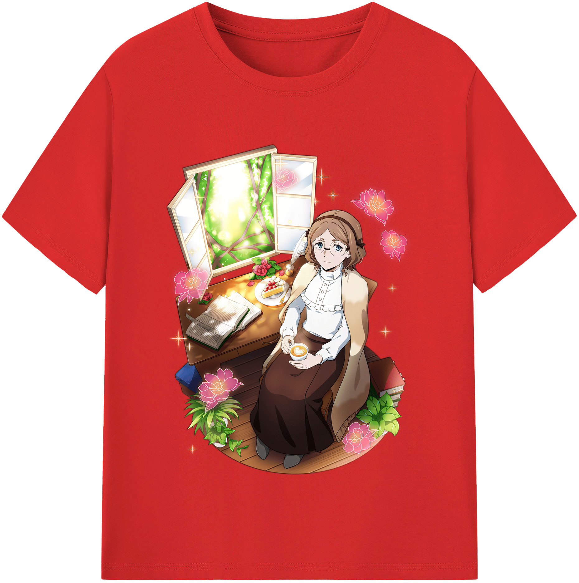 （画像用） 文豪ストレイドッグス Bungo Stray Dogs レディースカジュアルプリントTシャツ（綿100％）