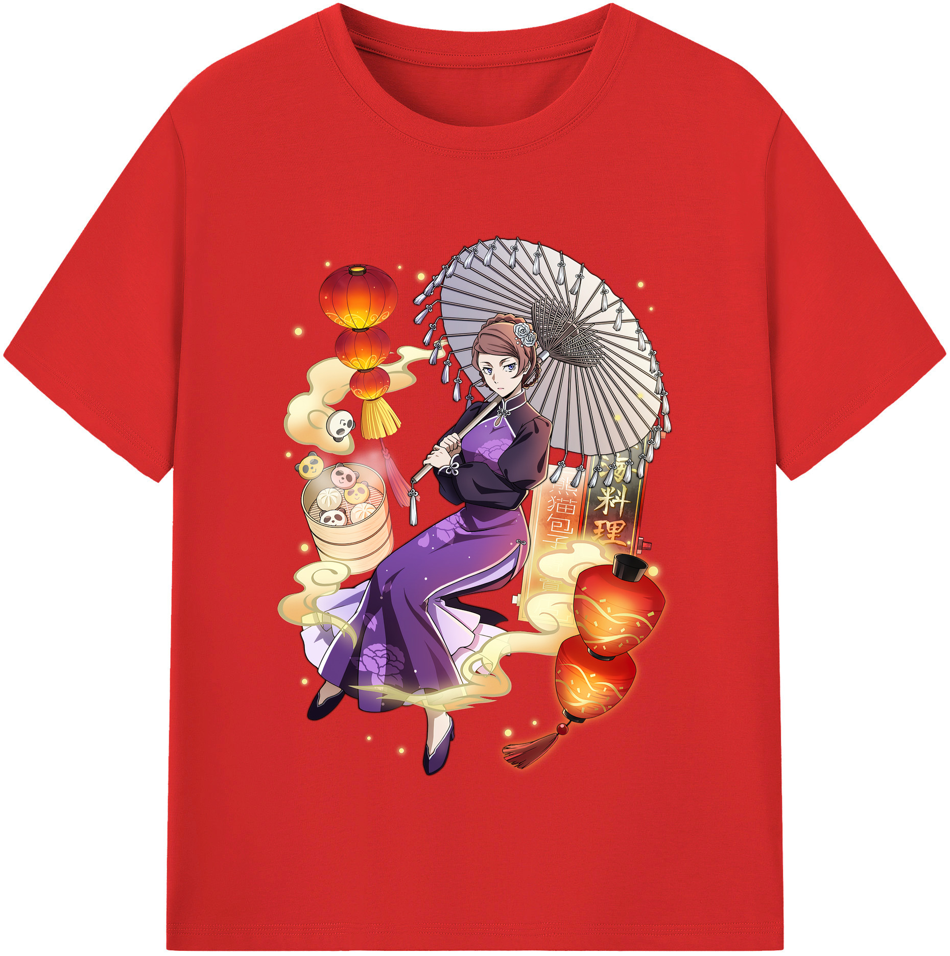（画像用） 文豪ストレイドッグス Bungo Stray Dogs レディースカジュアルプリントTシャツ（綿100％）