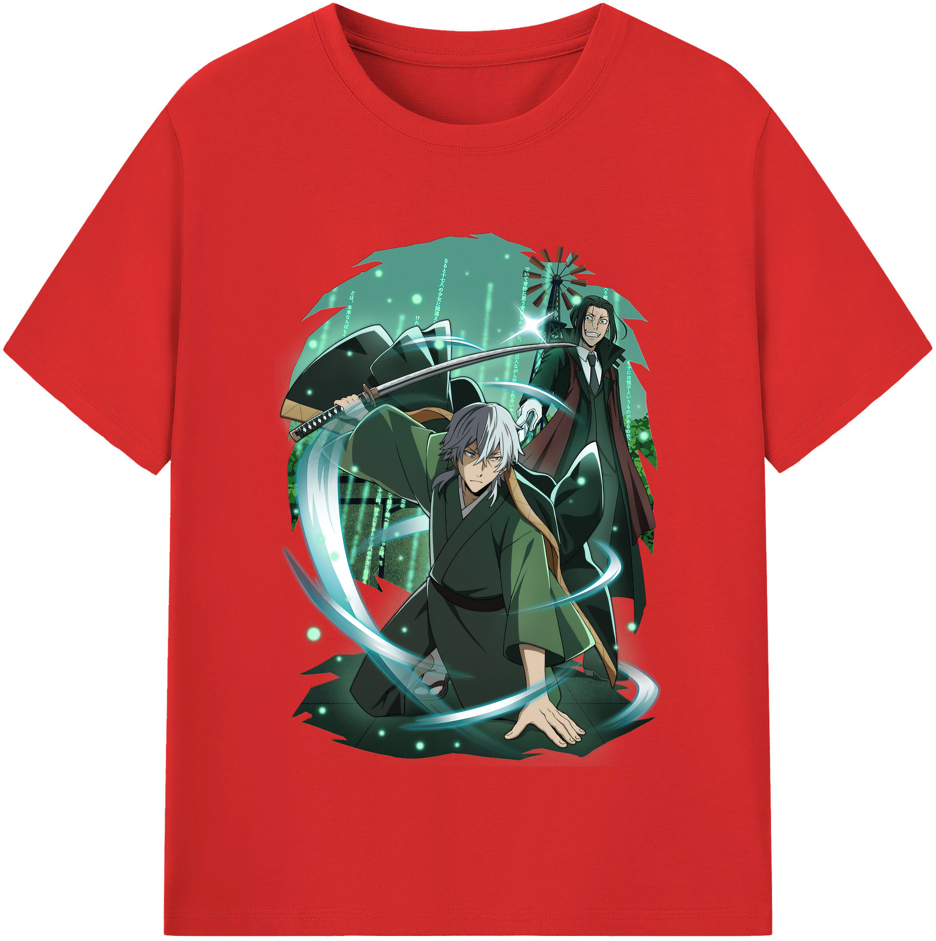 （画像用） 文豪ストレイドッグス Bungo Stray Dogs レディースカジュアルプリントTシャツ（綿100％）