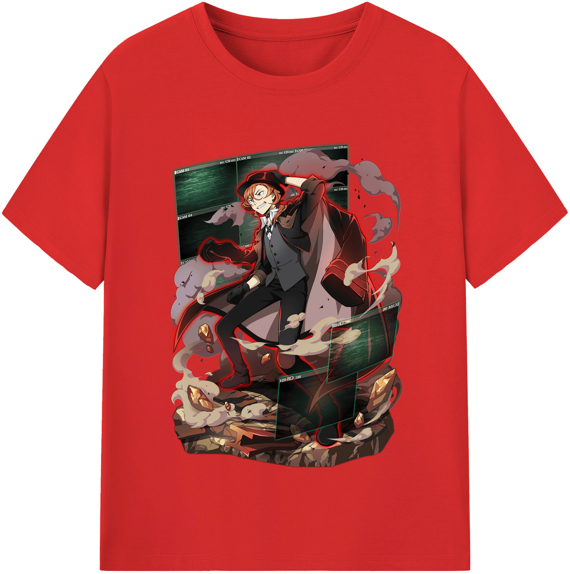 （画像用） 文豪ストレイドッグス Bungo Stray Dogs レディースカジュアルプリントTシャツ（綿100％）