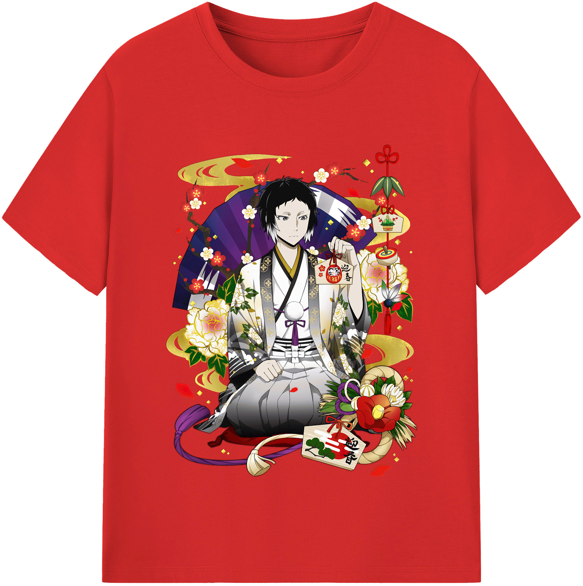 （画像用） 文豪ストレイドッグス Bungo Stray Dogs レディースカジュアルプリントTシャツ（綿100％）