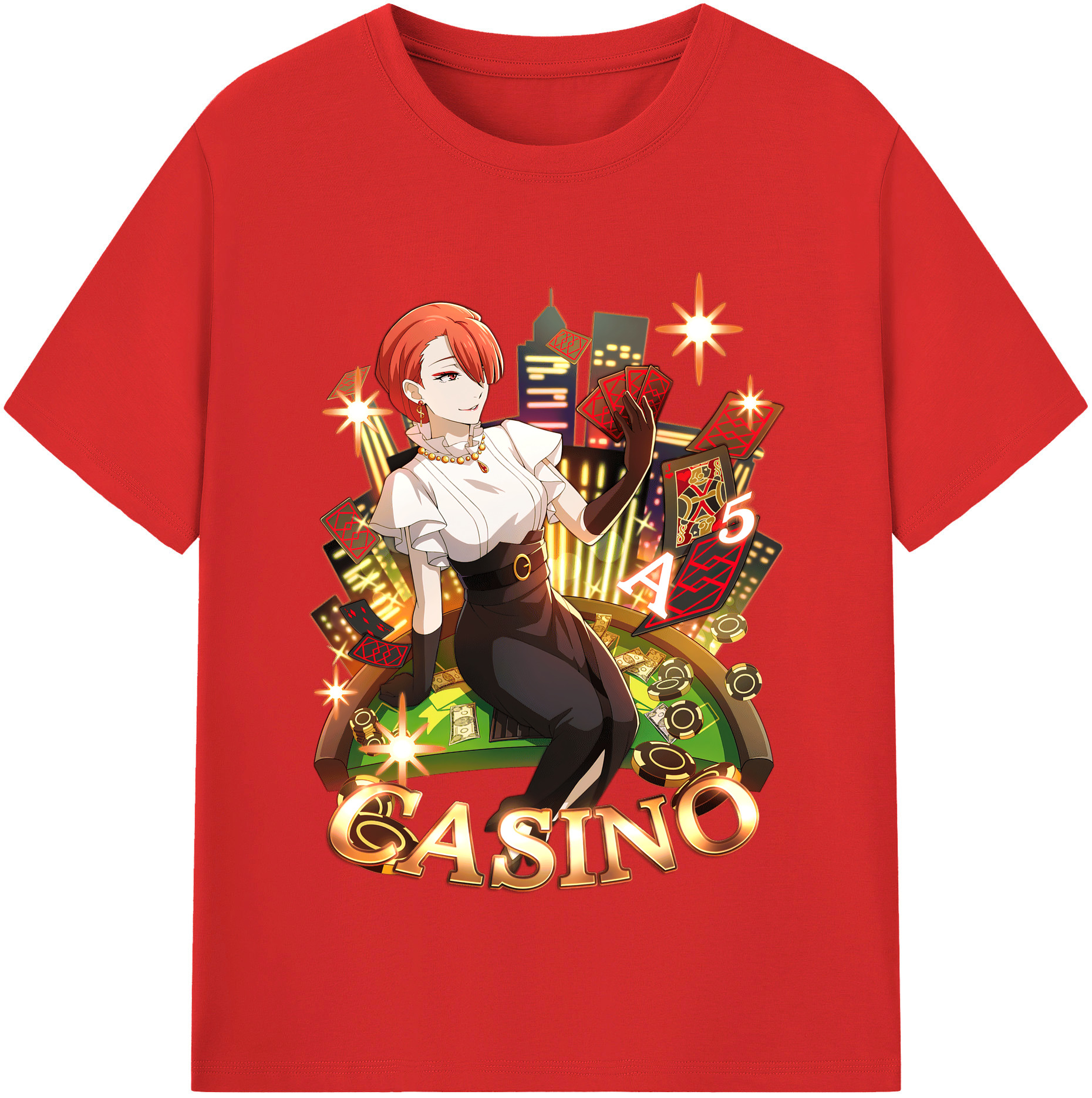 （画像用） 文豪ストレイドッグス Bungo Stray Dogs レディースカジュアルプリントTシャツ（綿100％）
