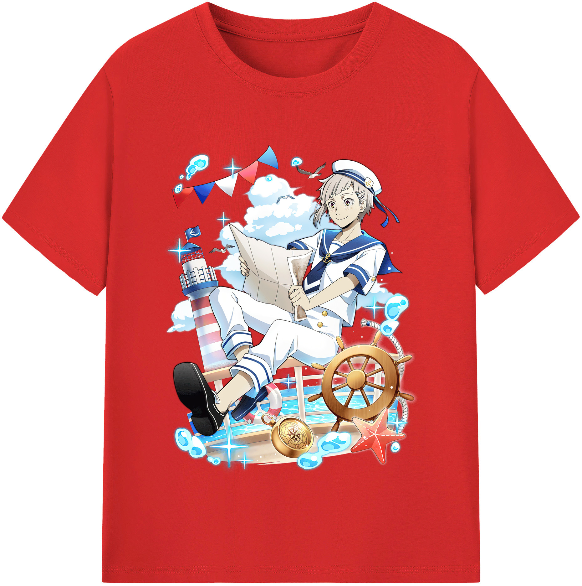 （画像用） 文豪ストレイドッグス Bungo Stray Dogs レディースカジュアルプリントTシャツ（綿100％）