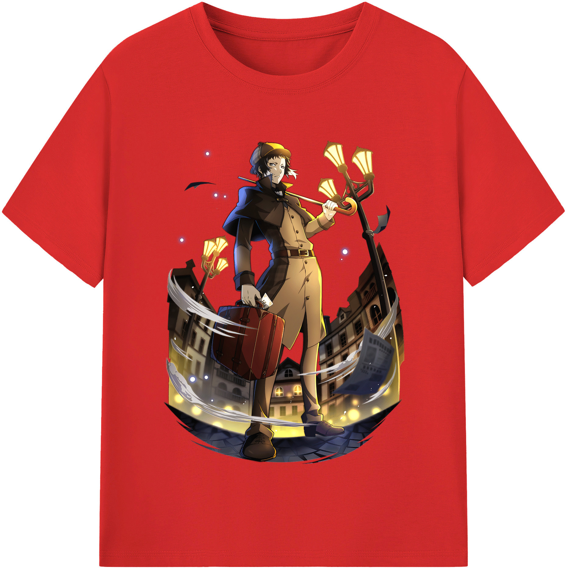 （画像用） 文豪ストレイドッグス Bungo Stray Dogs レディースカジュアルプリントTシャツ（綿100％）