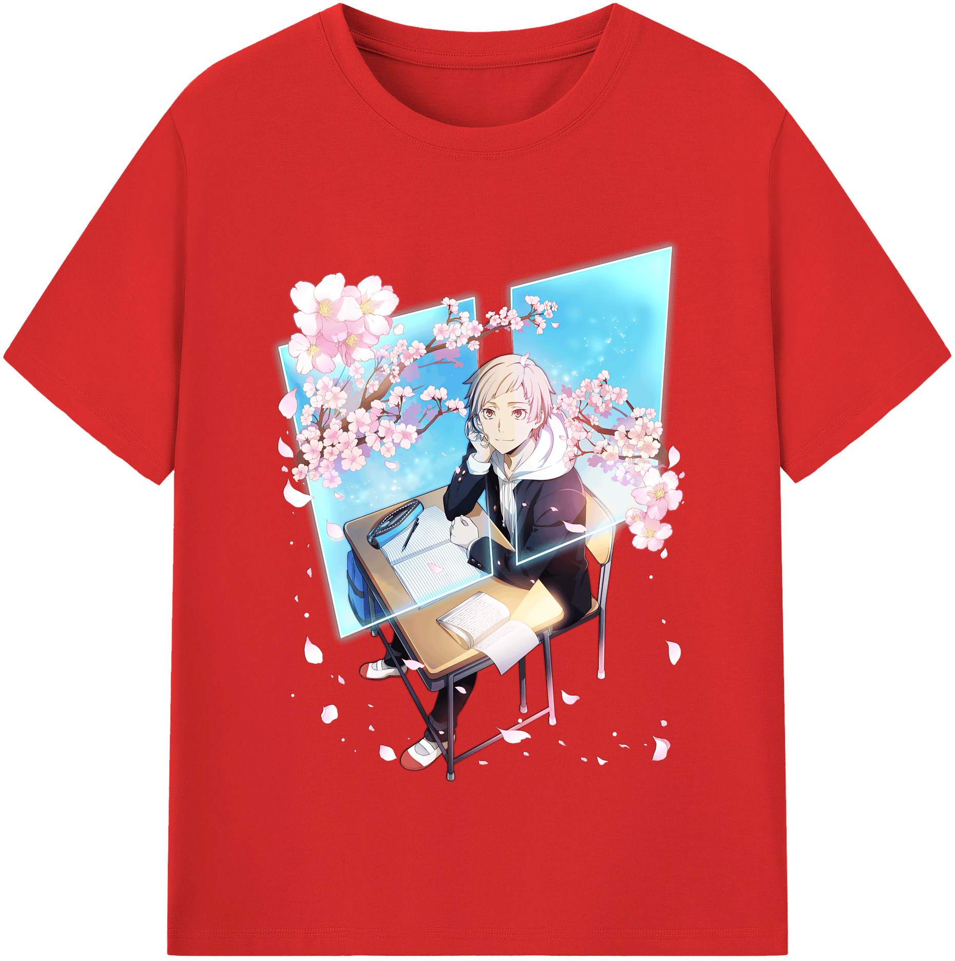 （画像用） 文豪ストレイドッグス Bungo Stray Dogs レディースカジュアルプリントTシャツ（綿100％）