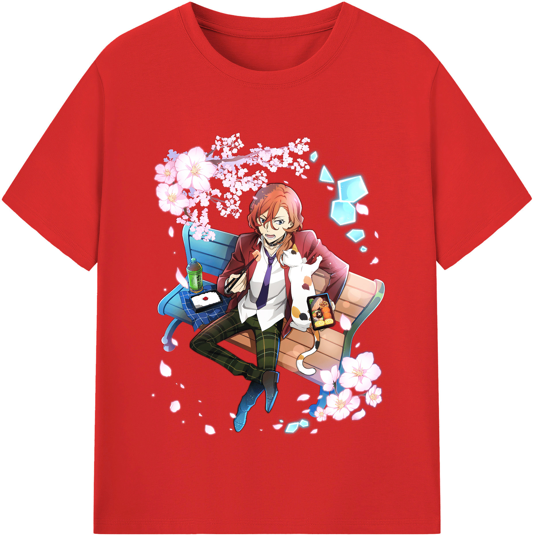 （画像用） 文豪ストレイドッグス Bungo Stray Dogs レディースカジュアルプリントTシャツ（綿100％）