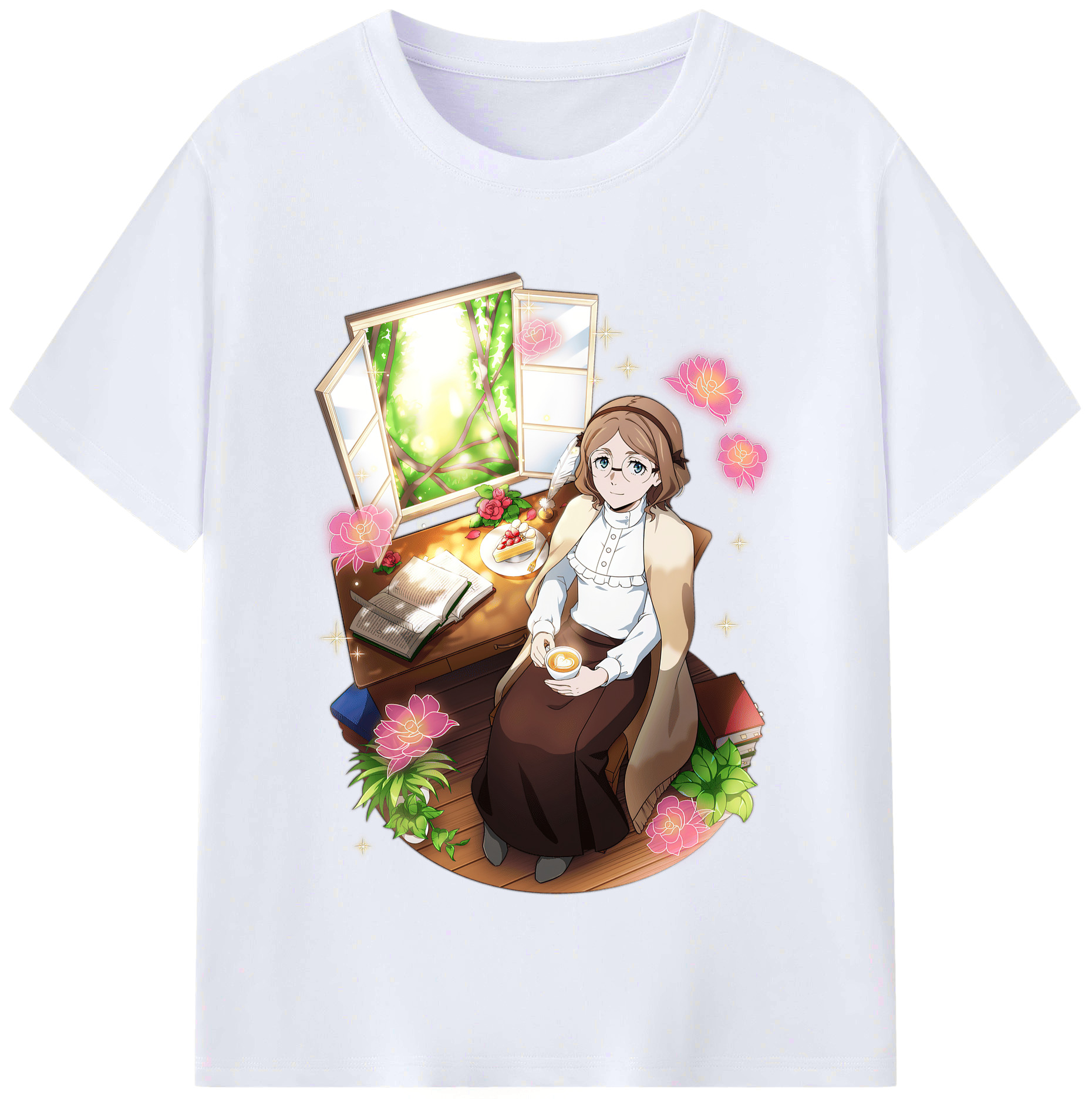 （画像用） 文豪ストレイドッグス Bungo Stray Dogs レディースカジュアルプリントTシャツ（綿100％）
