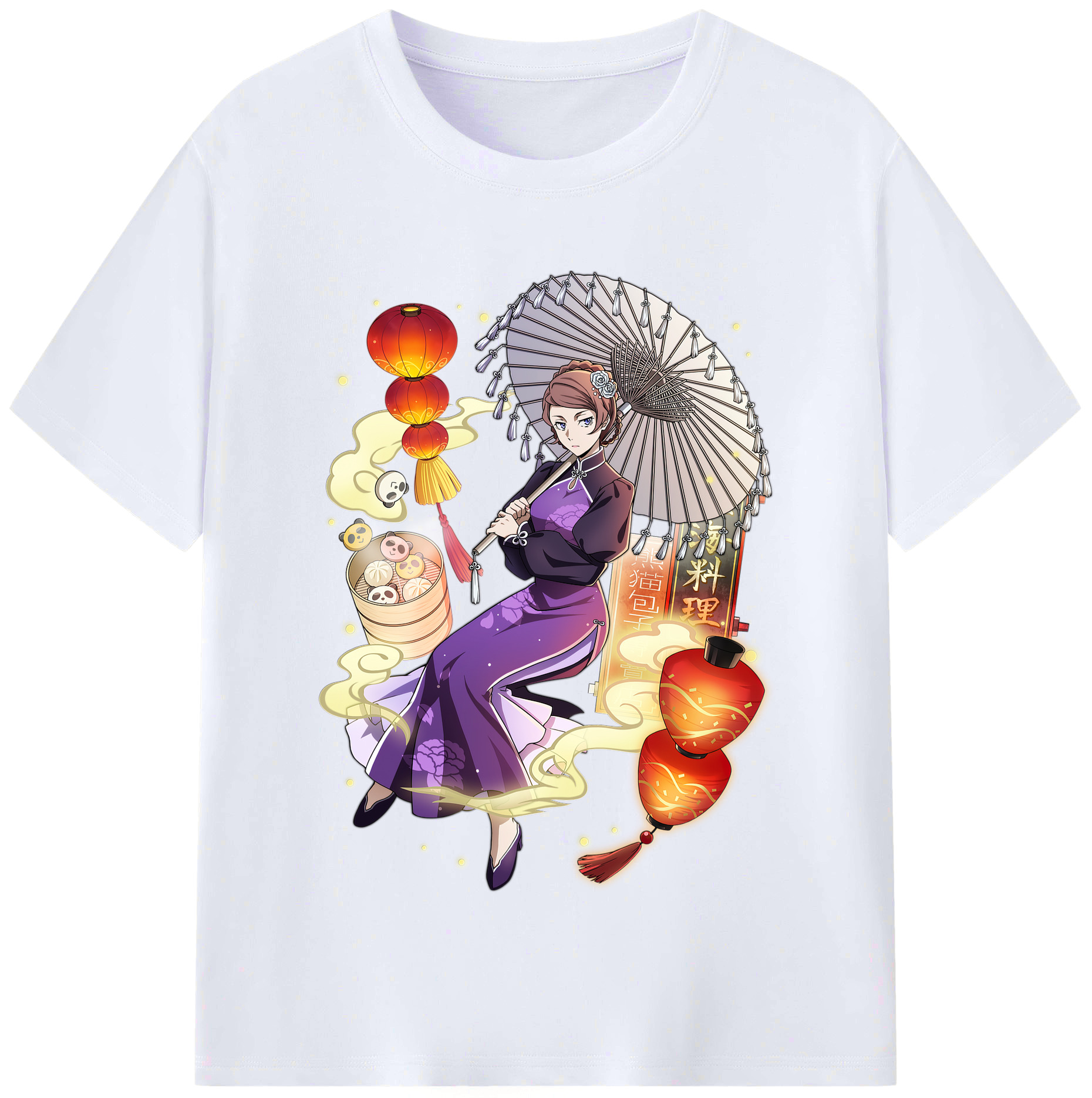 （画像用） 文豪ストレイドッグス Bungo Stray Dogs レディースカジュアルプリントTシャツ（綿100％）