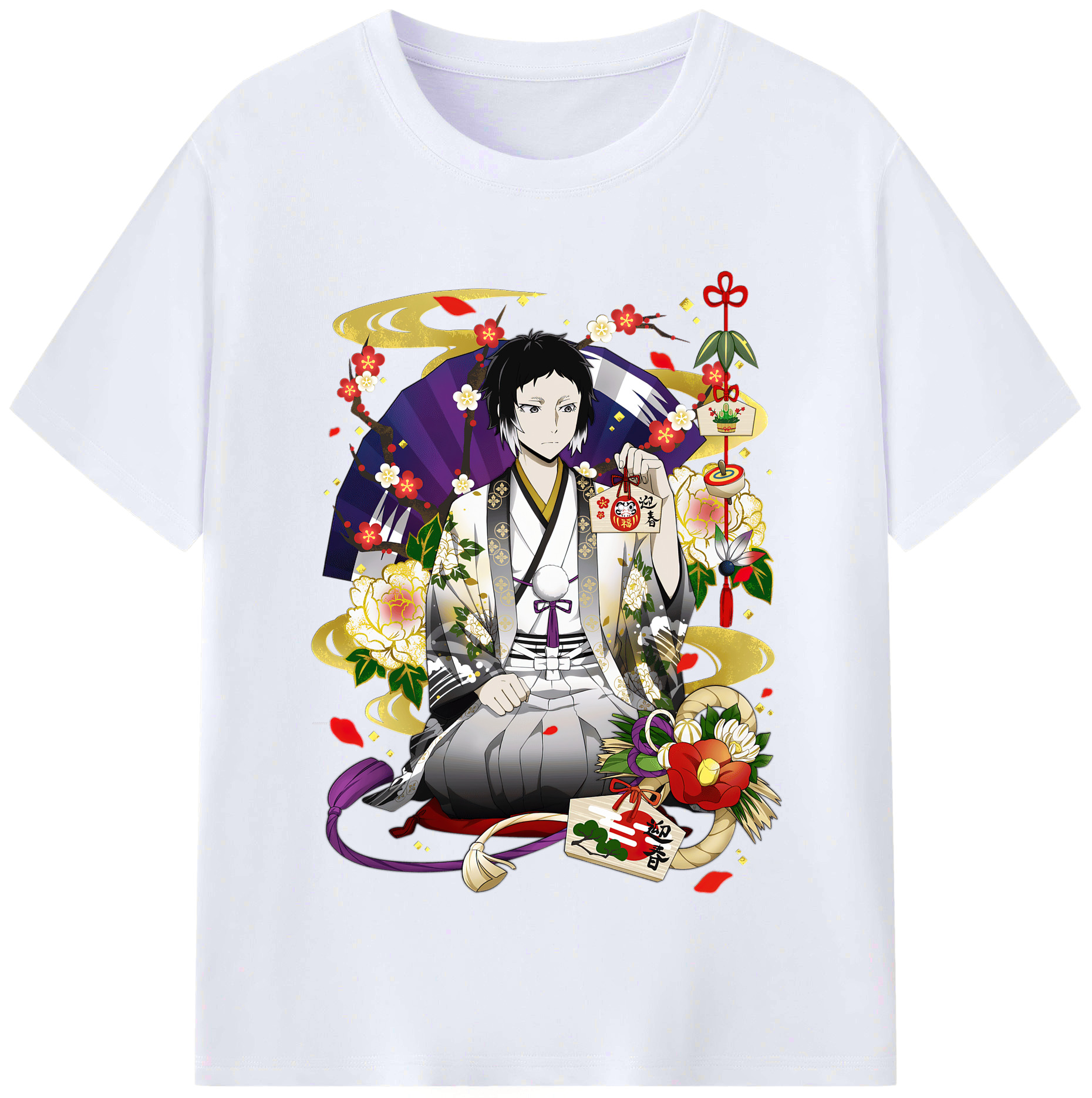 （画像用） 文豪ストレイドッグス Bungo Stray Dogs レディースカジュアルプリントTシャツ（綿100％）