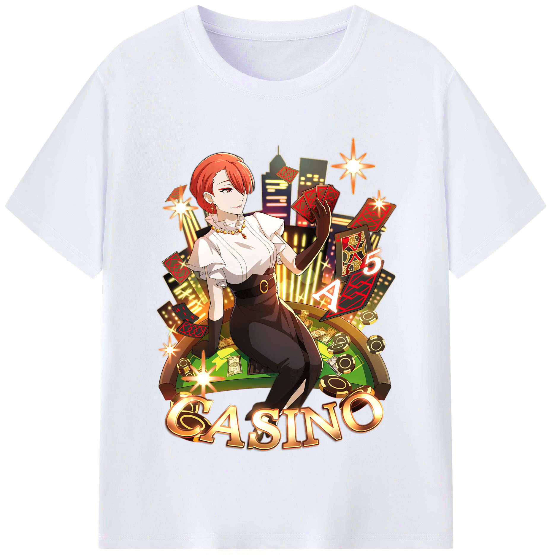 （画像用） 文豪ストレイドッグス Bungo Stray Dogs レディースカジュアルプリントTシャツ（綿100％）