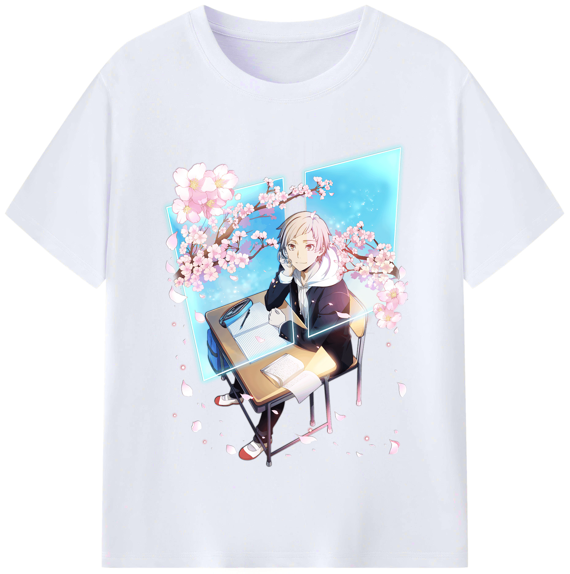 （画像用） 文豪ストレイドッグス Bungo Stray Dogs レディースカジュアルプリントTシャツ（綿100％）