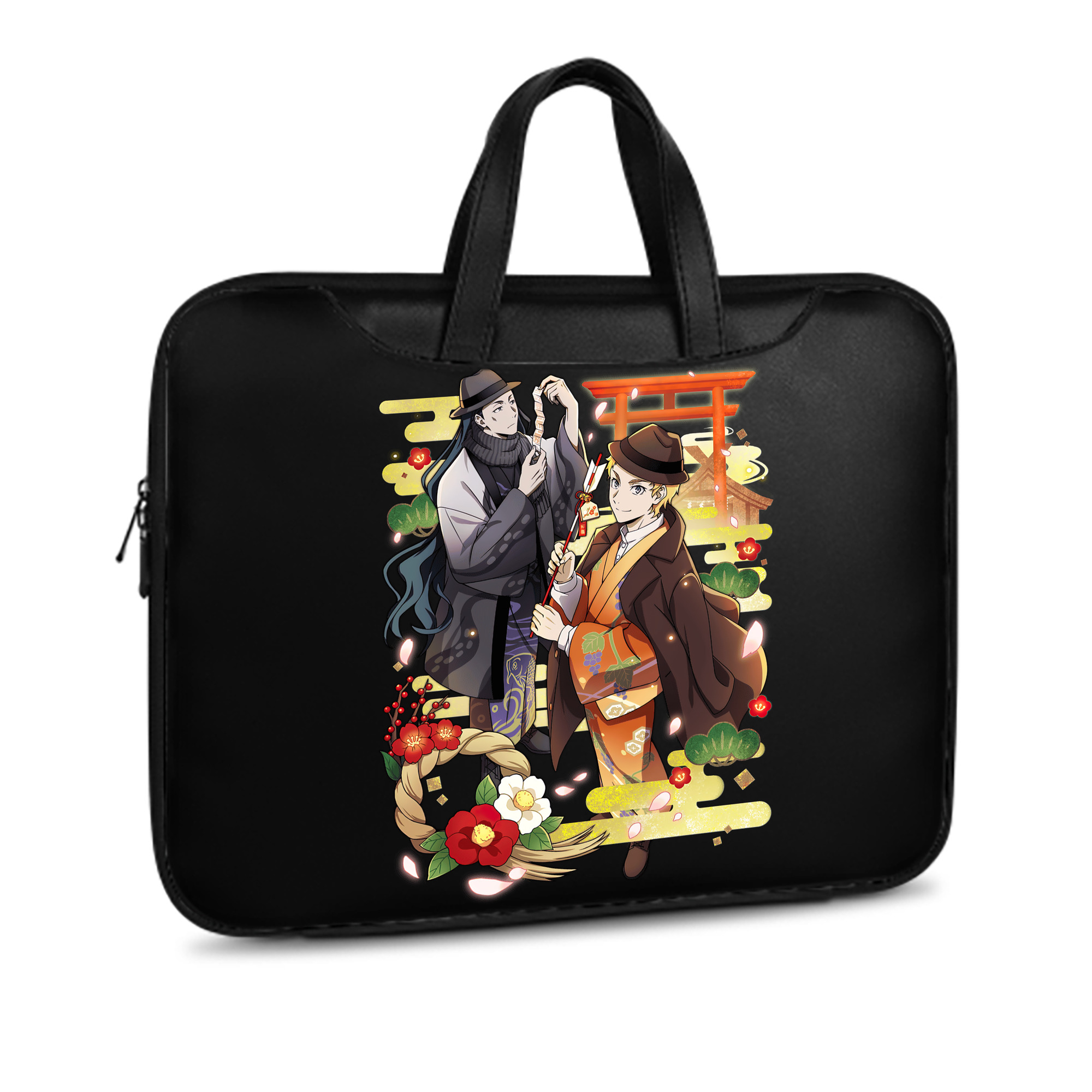 （画像用） 文豪ストレイドッグス Bungo Stray Dogs レザーラップトップバッグ　ノートパソコンケース