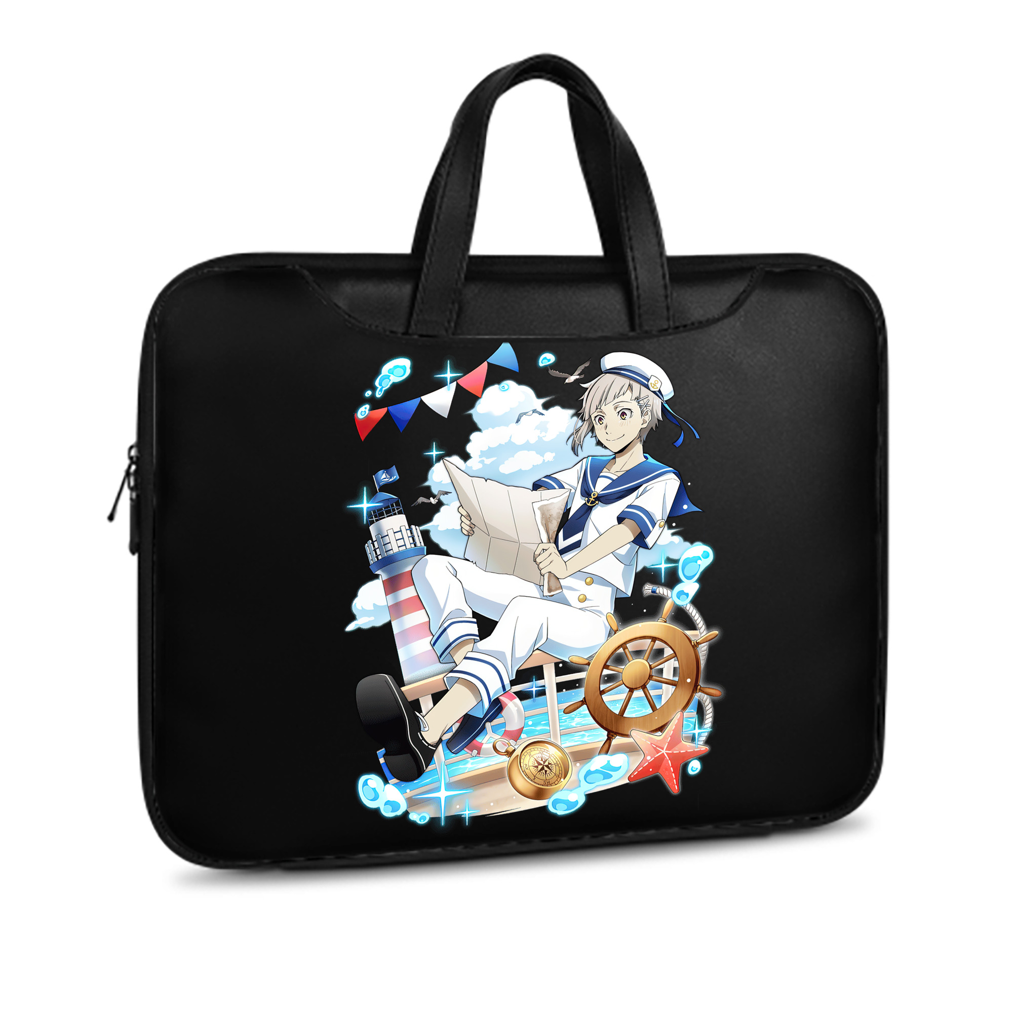 （画像用） 文豪ストレイドッグス Bungo Stray Dogs レザーラップトップバッグ　ノートパソコンケース