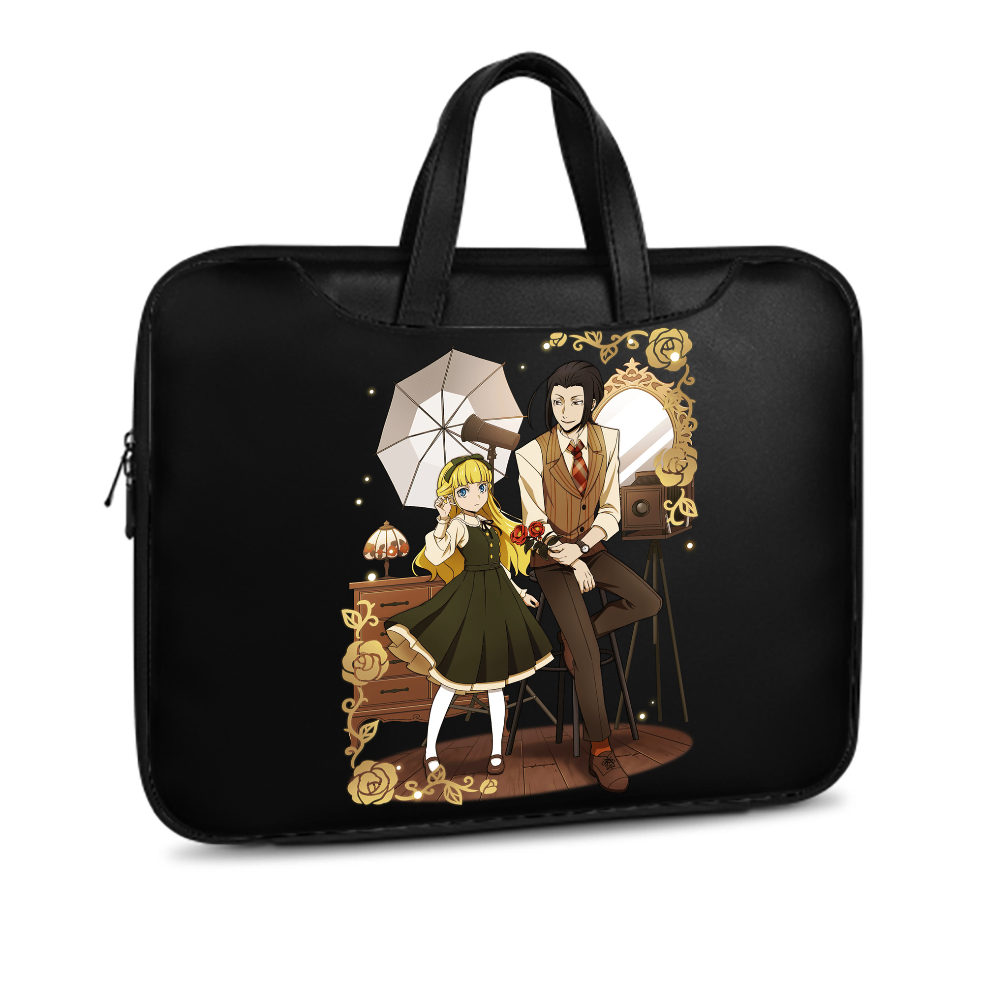 （画像用） 文豪ストレイドッグス Bungo Stray Dogs レザーラップトップバッグ　ノートパソコンケース