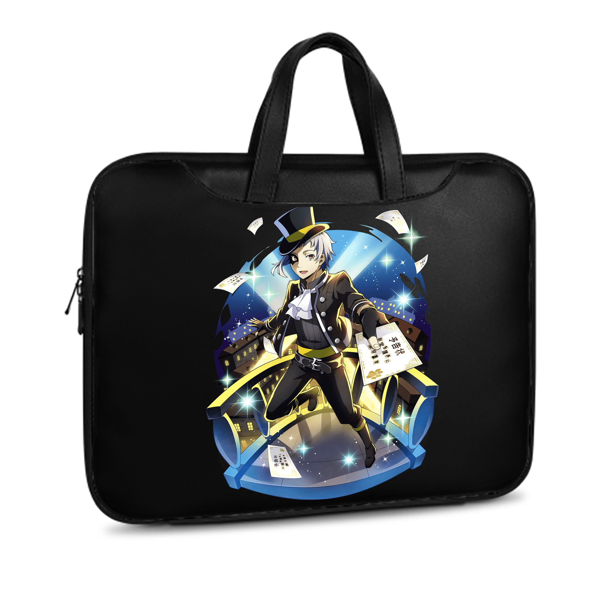 （画像用） 文豪ストレイドッグス Bungo Stray Dogs レザーラップトップバッグ　ノートパソコンケース