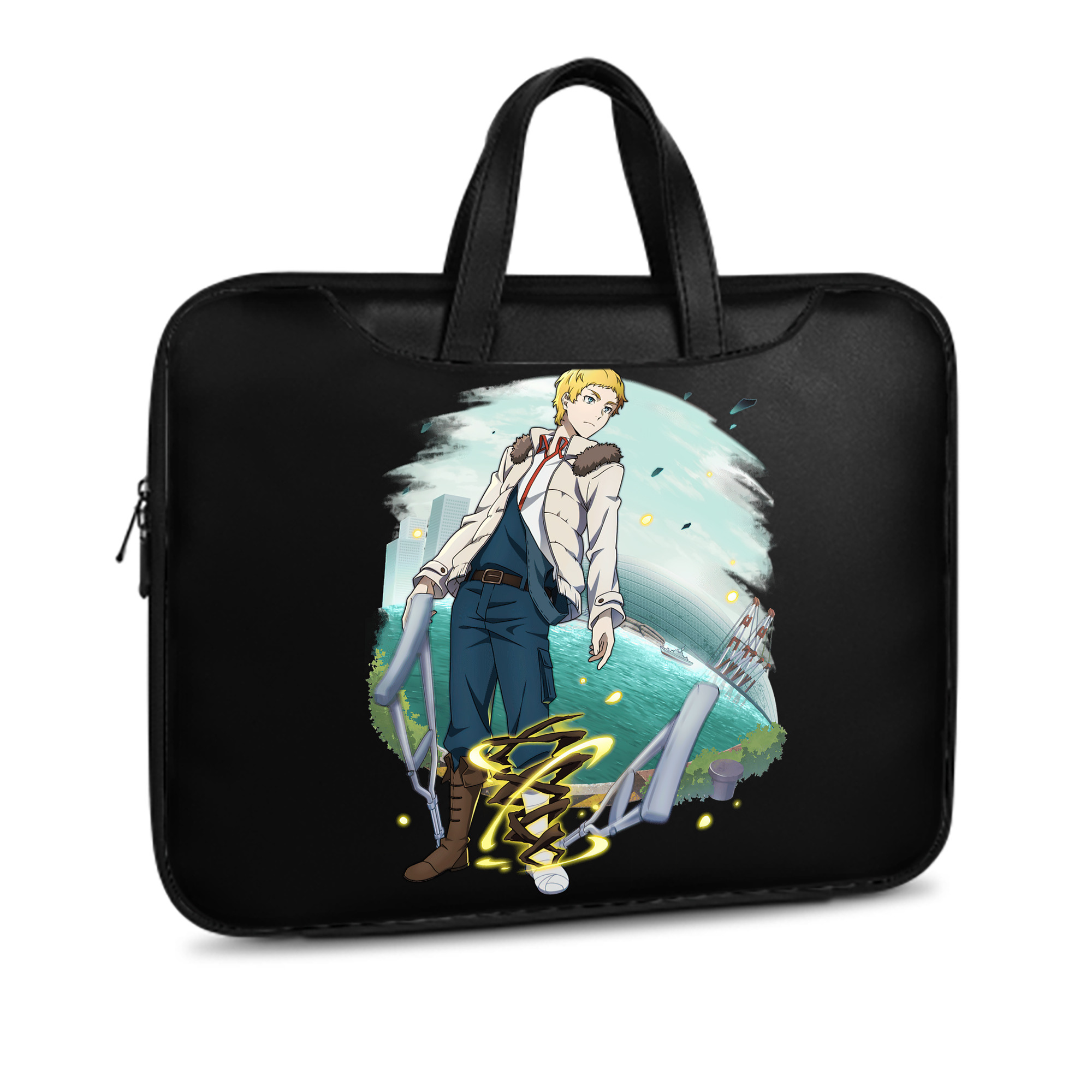 （画像用） 文豪ストレイドッグス Bungo Stray Dogs レザーラップトップバッグ　ノートパソコンケース