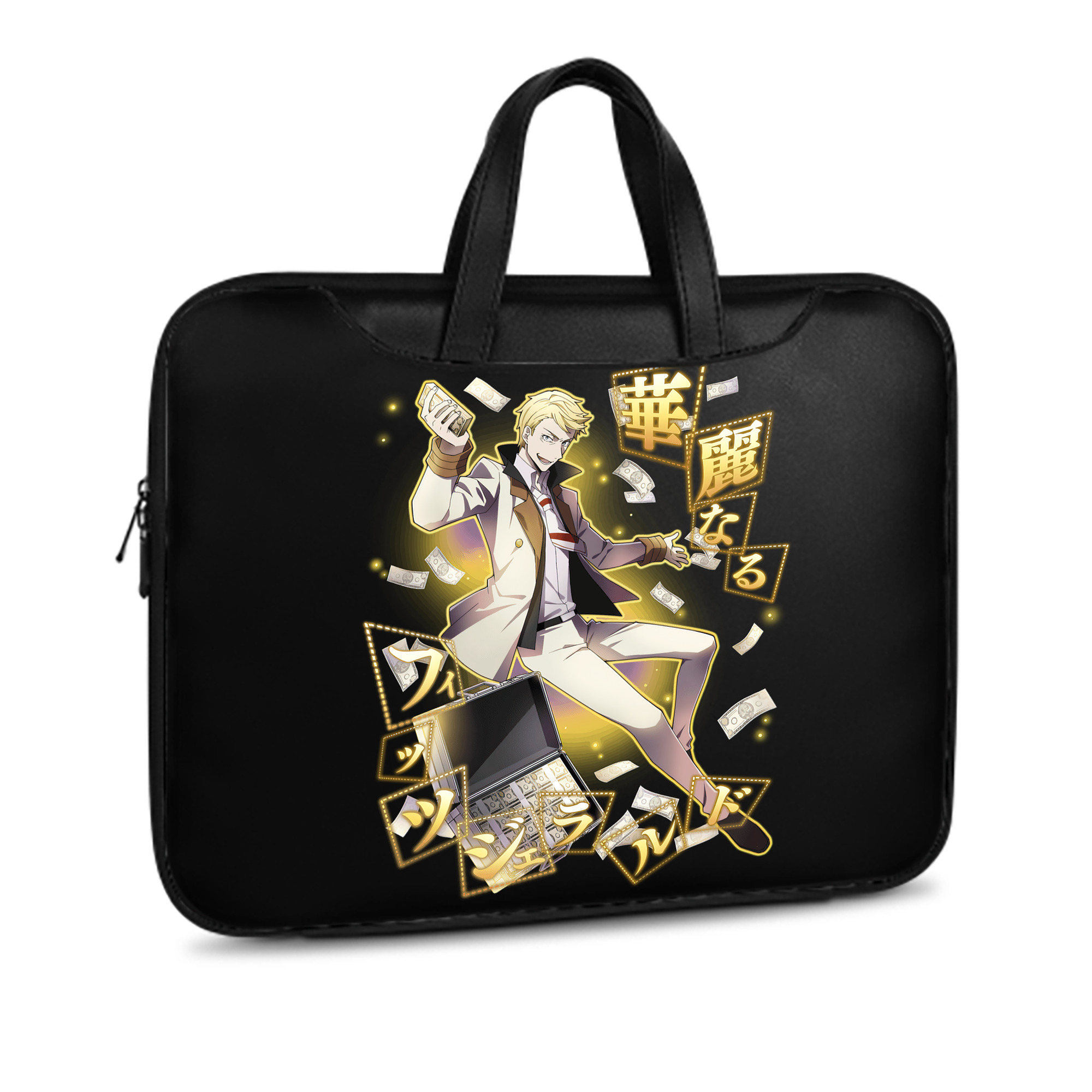 （画像用） 文豪ストレイドッグス Bungo Stray Dogs レザーラップトップバッグ　ノートパソコンケース