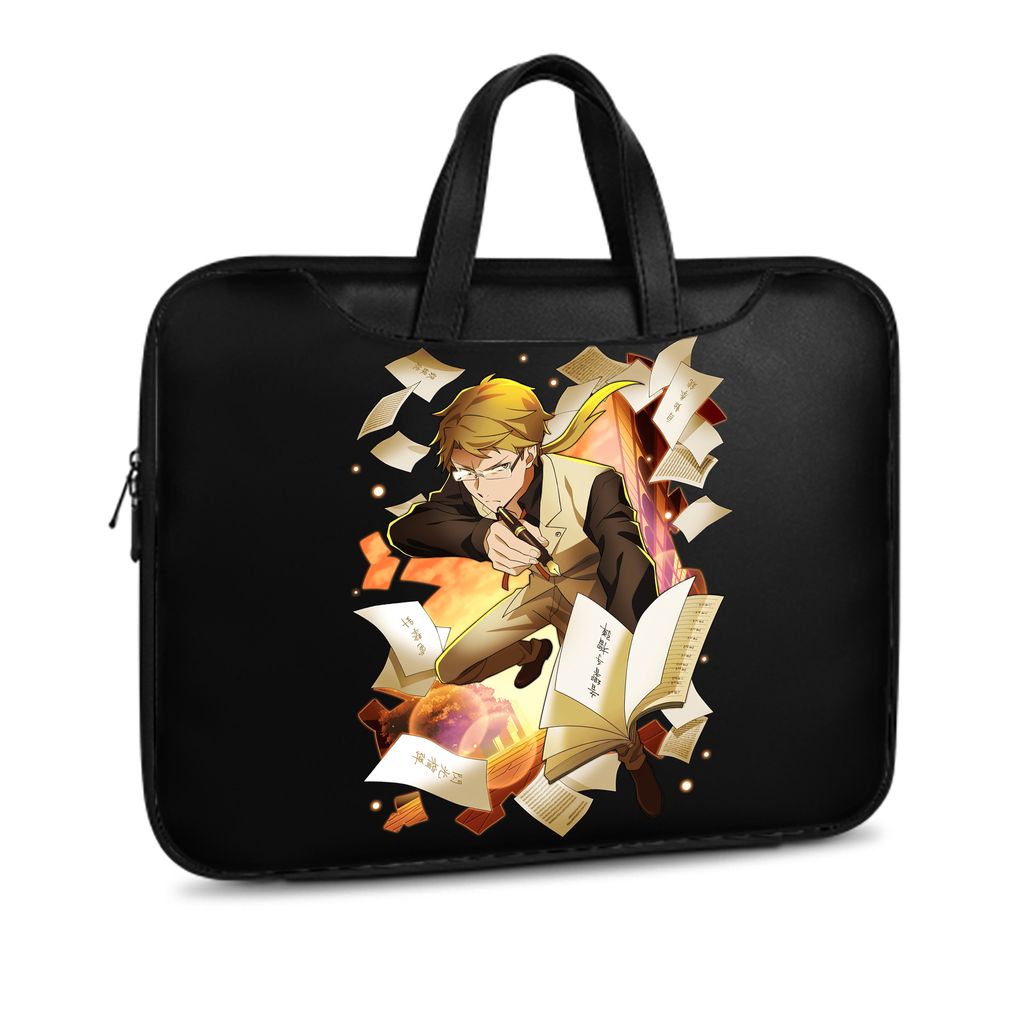（画像用） 文豪ストレイドッグス Bungo Stray Dogs レザーラップトップバッグ　ノートパソコンケース